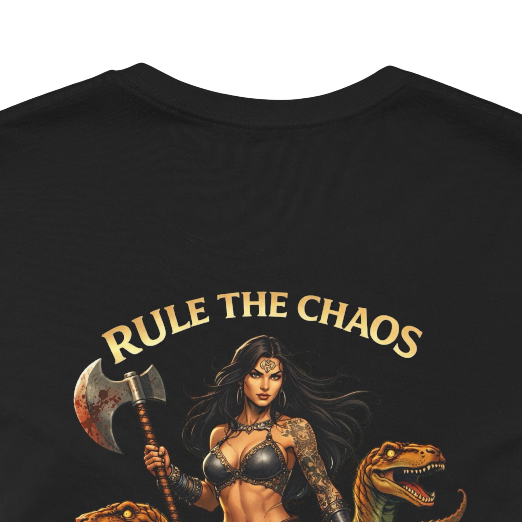 Battle Goddess Tee — "Rule The Chaos" Primal Reign Fantasy Shirt