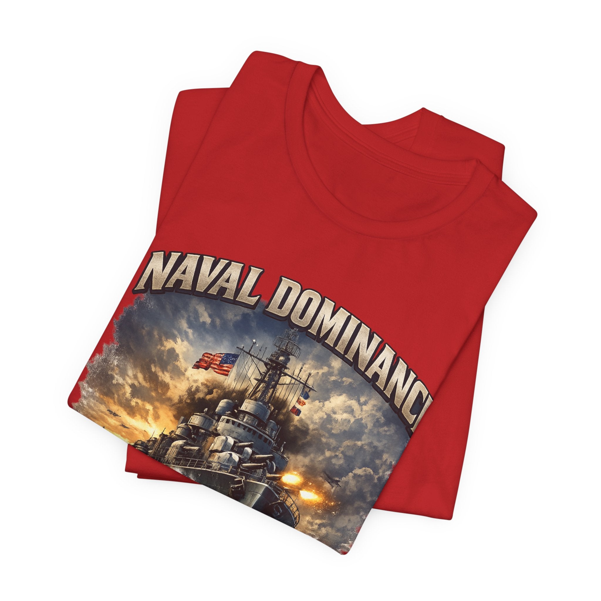 Naval Dominance Battleship Tee — 'UNFKWTBL' Military Navy Shirt
