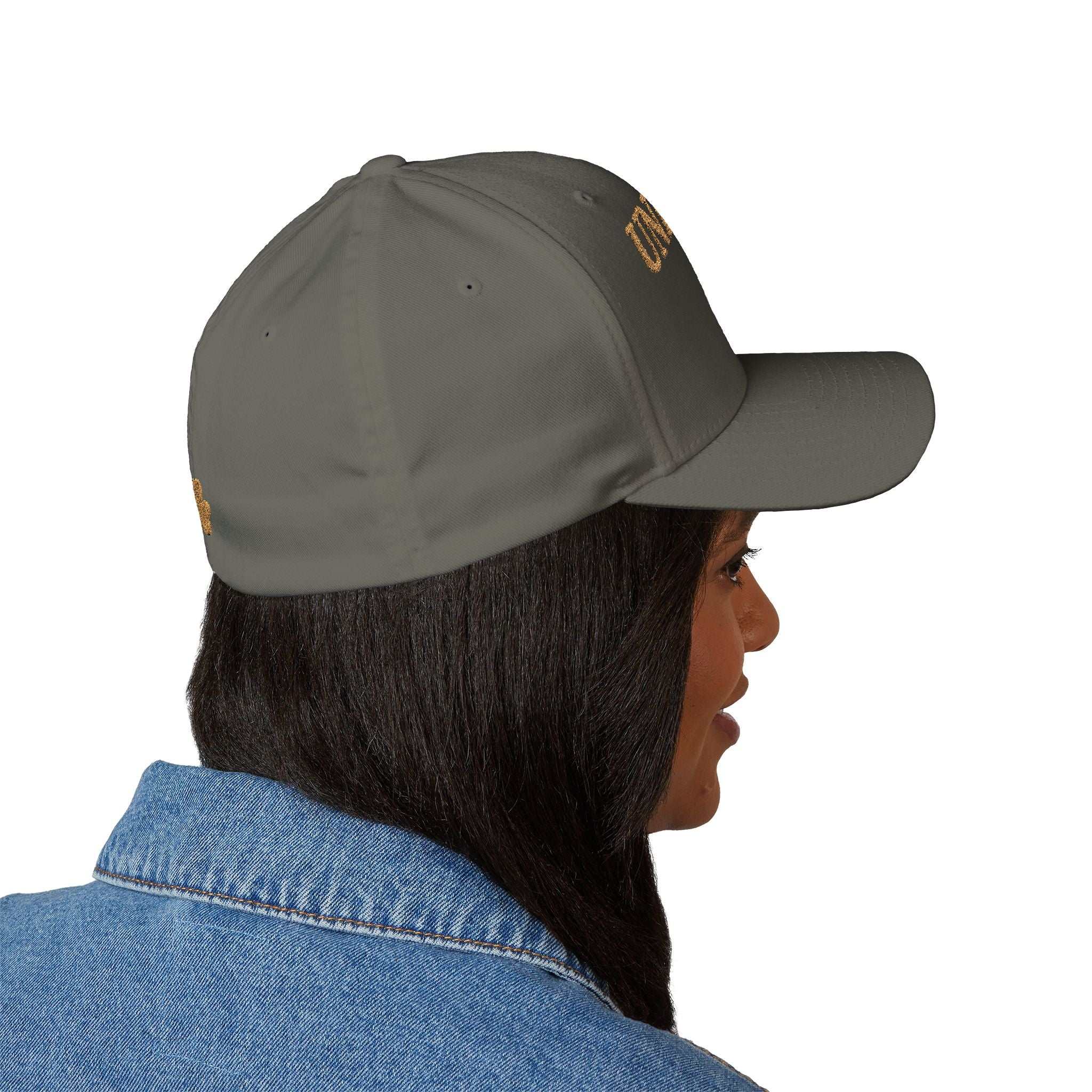 UNFKWTBL Embroidered Cap — Gold Shamrock Lucky Baseball Hat