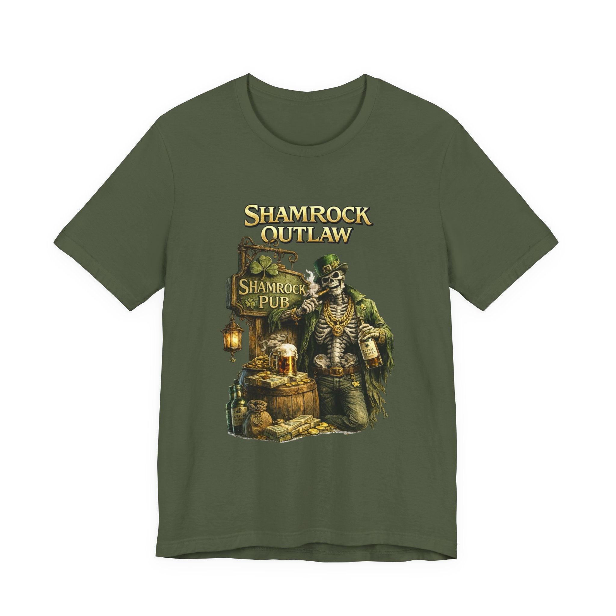Shamrock Outlaw Tee — Vintage Irish Pub St. Patrick’s Day T‑Shirt