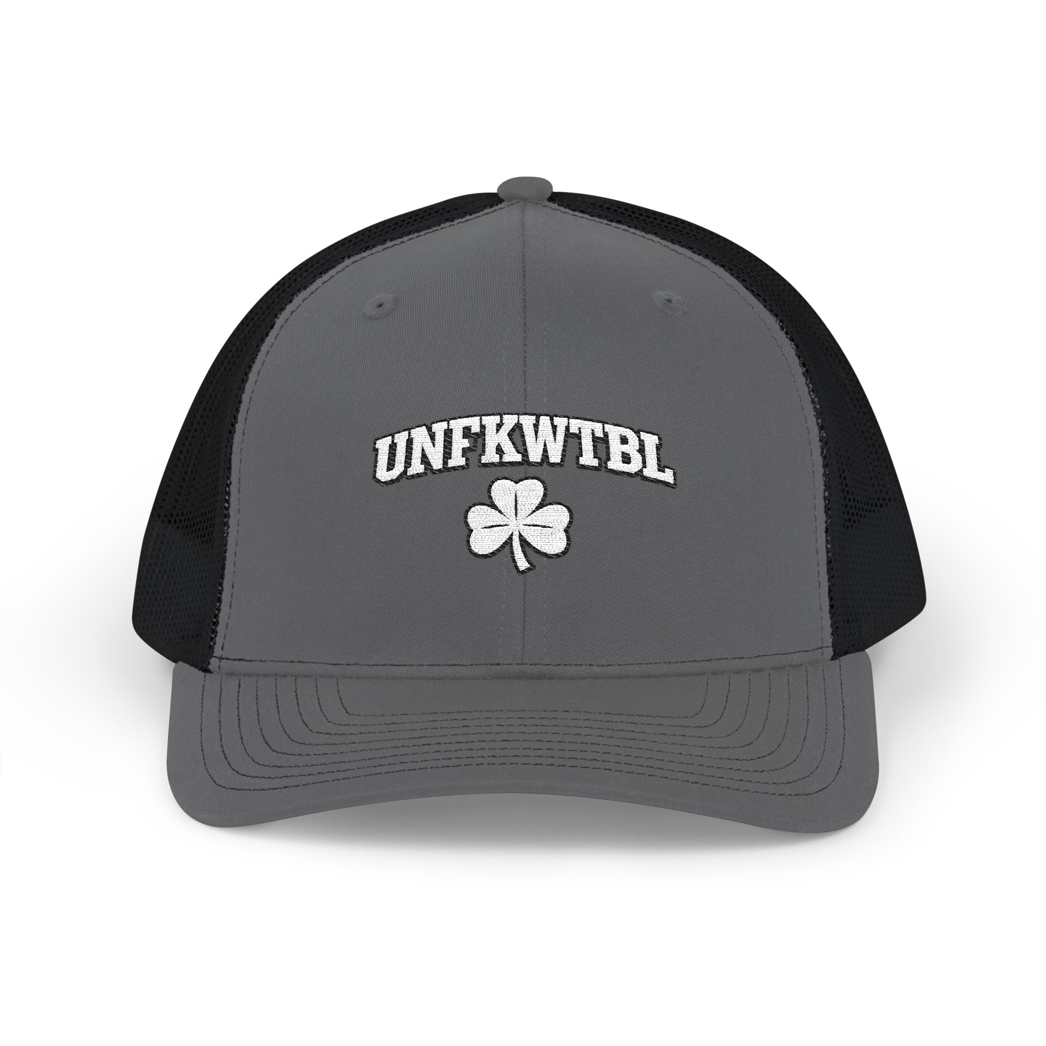 Snapback Trucker Cap — "UNFKWTBL" Embroidered Clover Hat