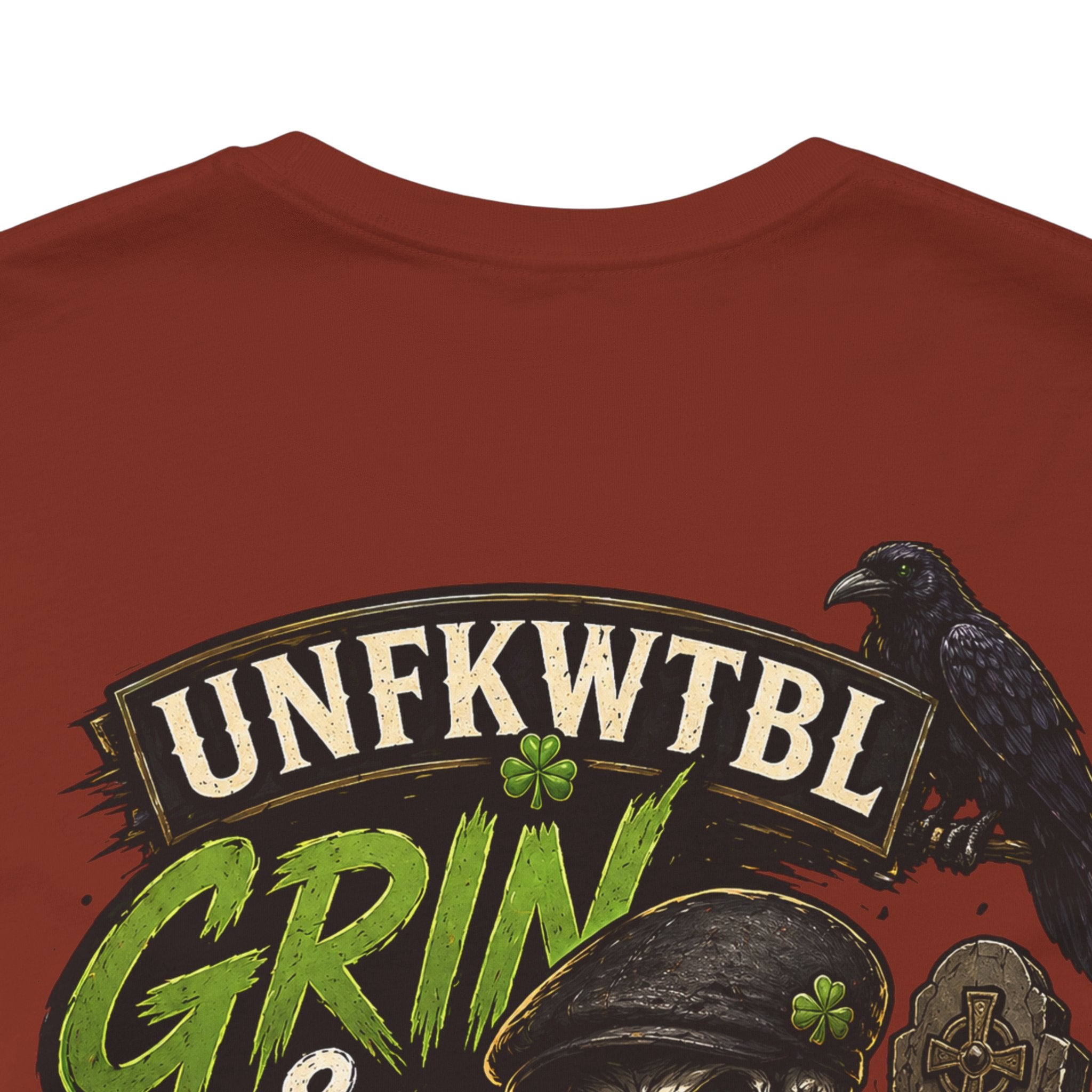Grin & Bury It Skull Tee — Gothic Horror Graphic T-Shirt