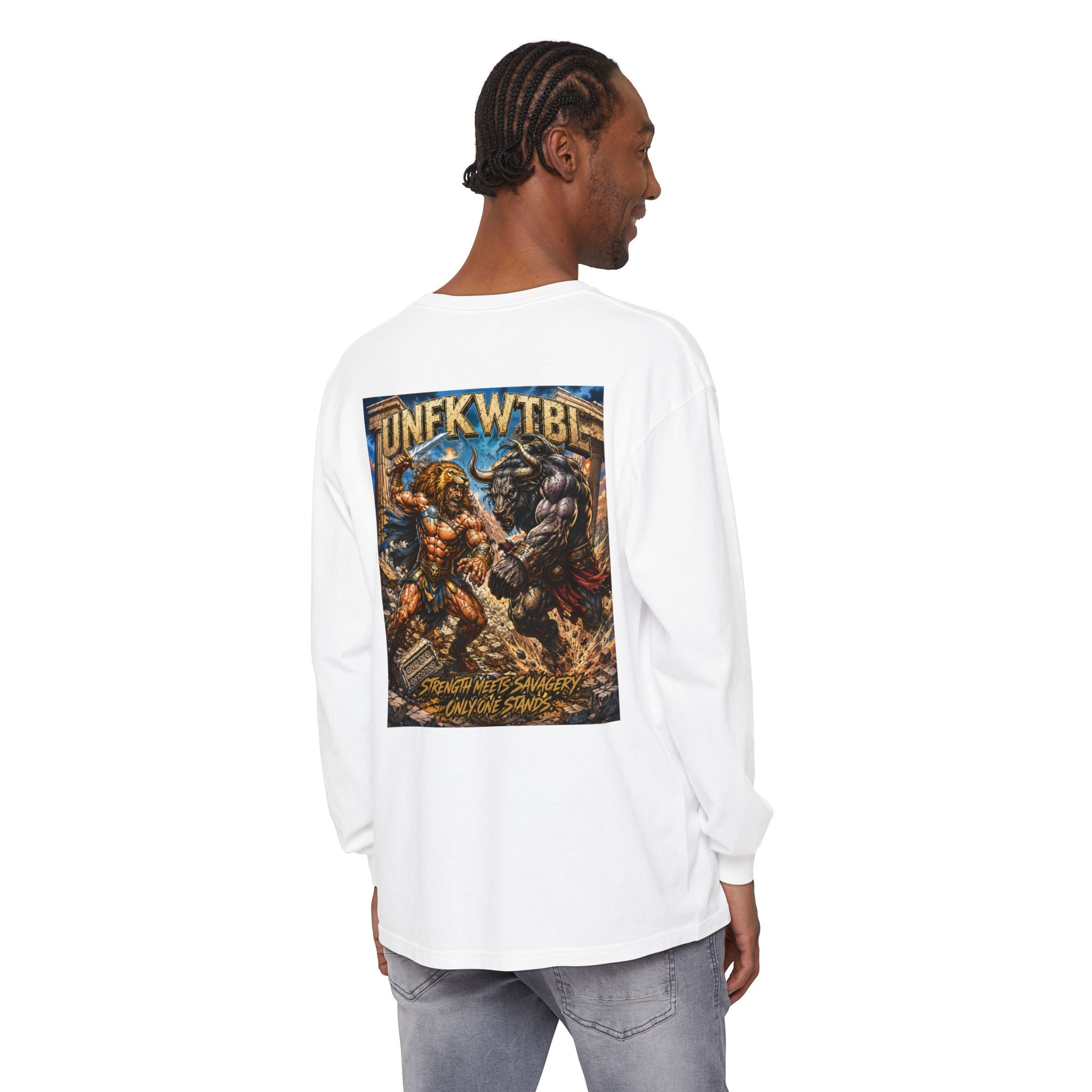 Hercules vs Minotaur Graphic Long Sleeve Tee
