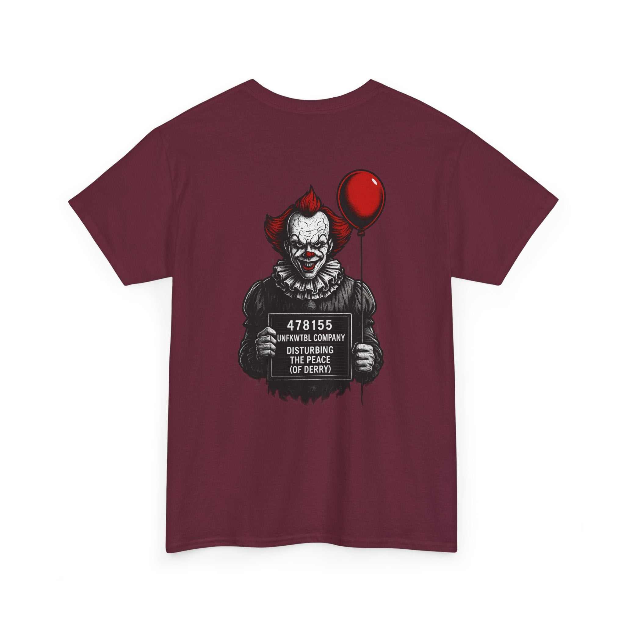 Pennywise criminal photo graphic on unisex heavy cotton t-shirt