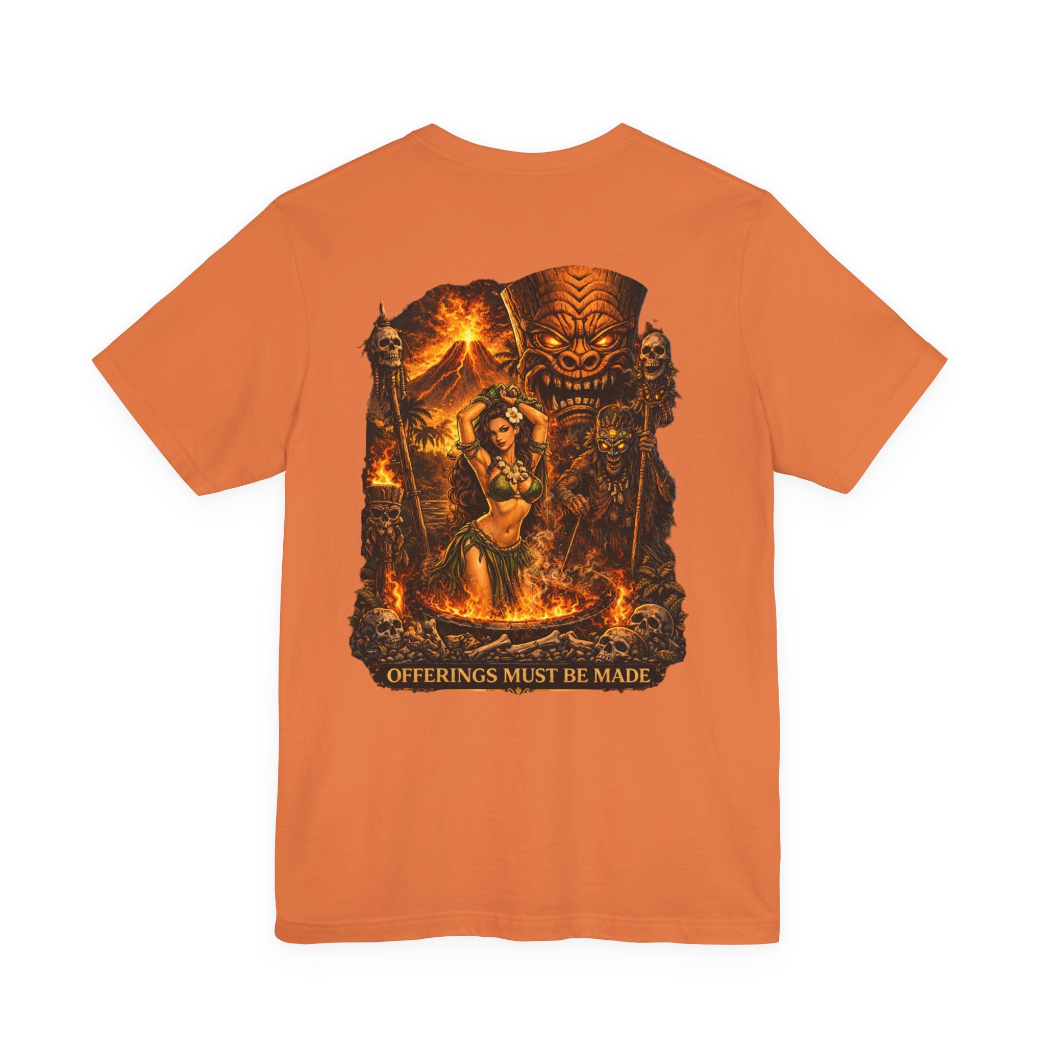 Tiki Ritual Graphic Tee — "Offerings Must Be Made" Back Print