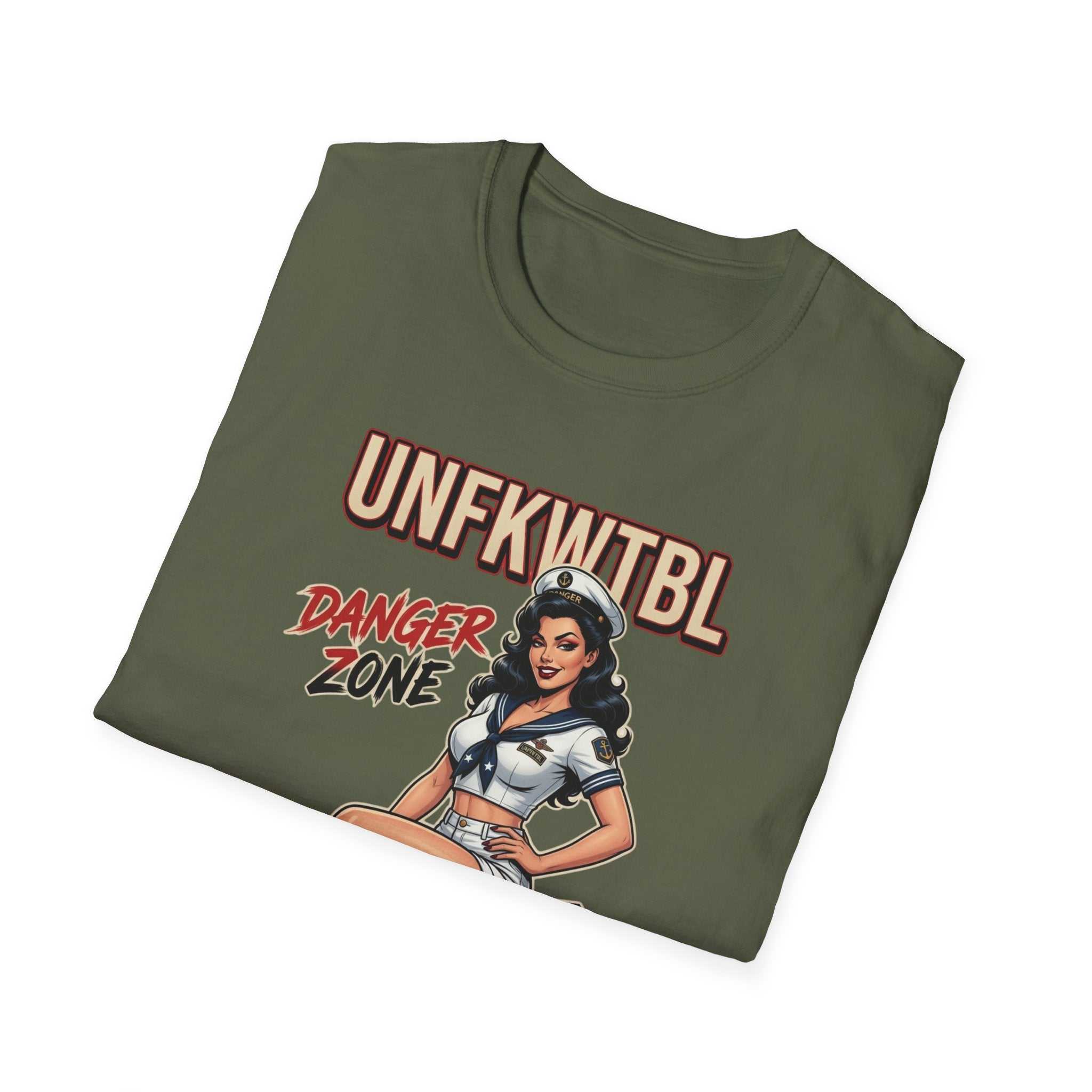 T-Shirt — "UNFKWITBL" Danger Zone Pin-Up Graphic Tee