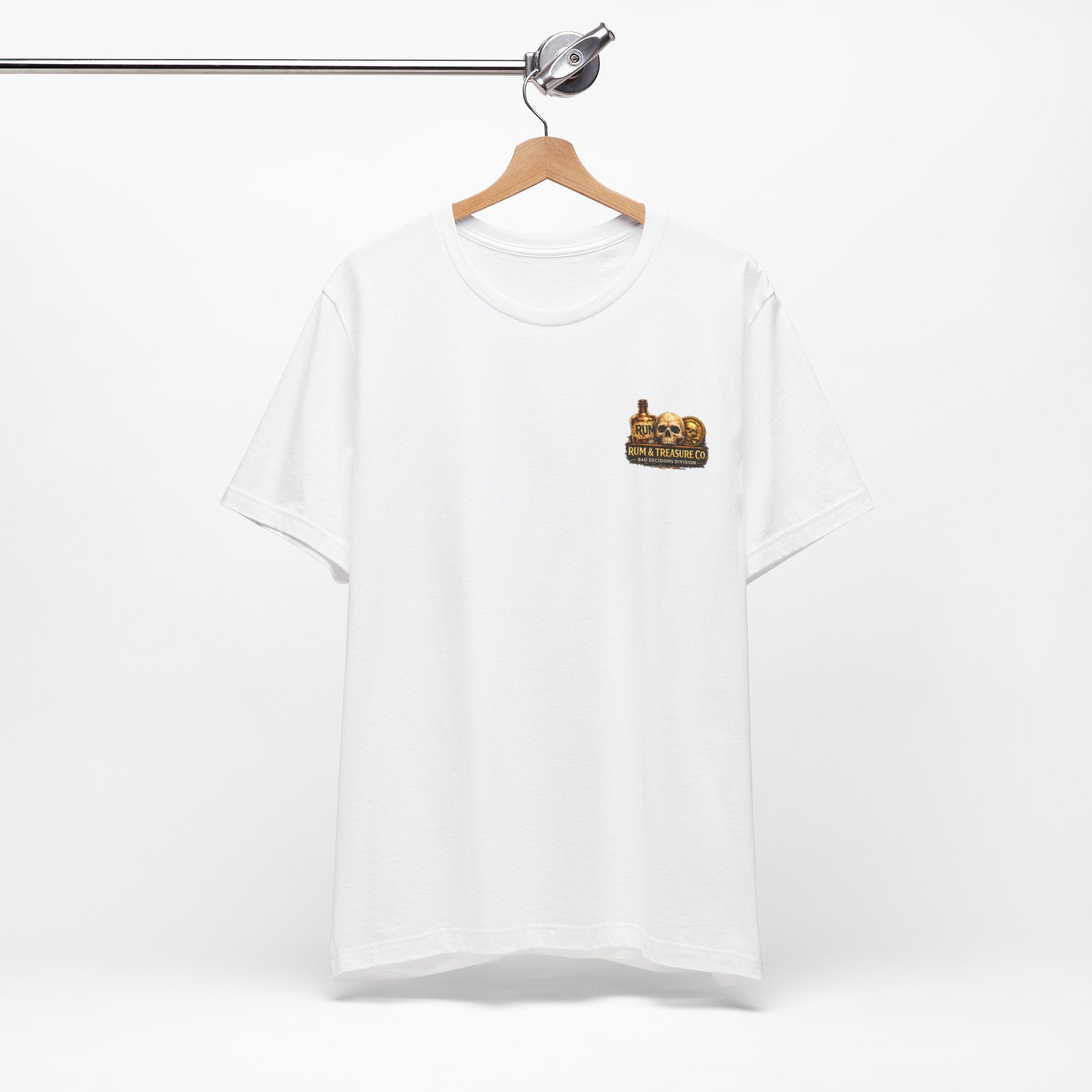 Gold First Pirate Tee — 'Gold First, Questions Later' Treasure Skull T-Shirt