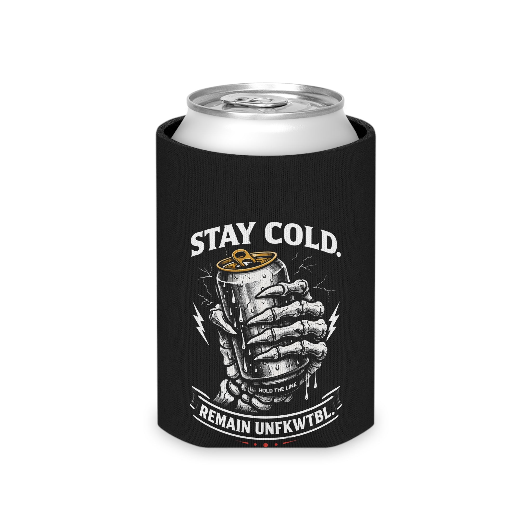 Can Cooler — "Out of Office Forever" Skull Beer Koozie