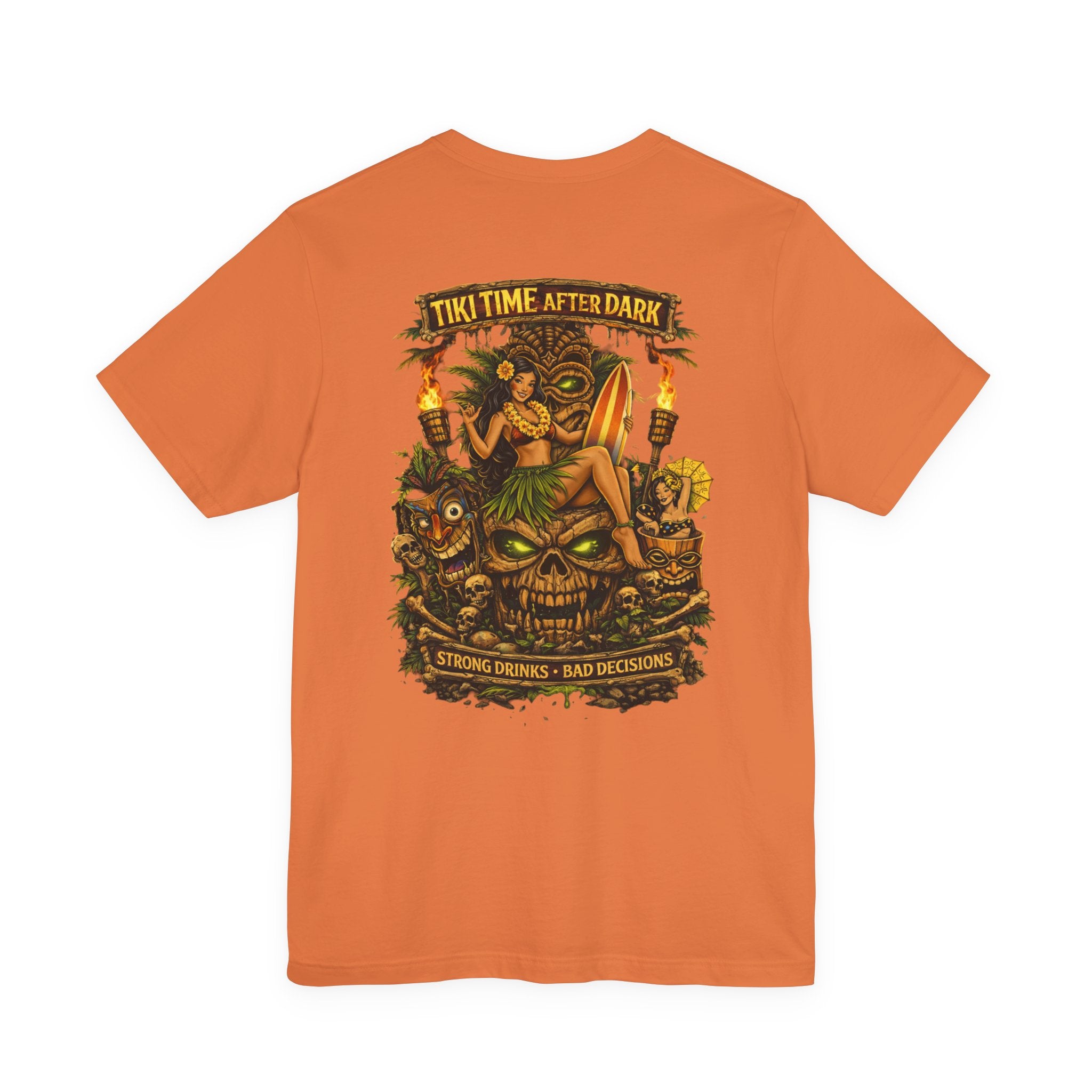 Tiki Time After Dark Tee — Vintage Tropical Bar Graphic T-Shirt