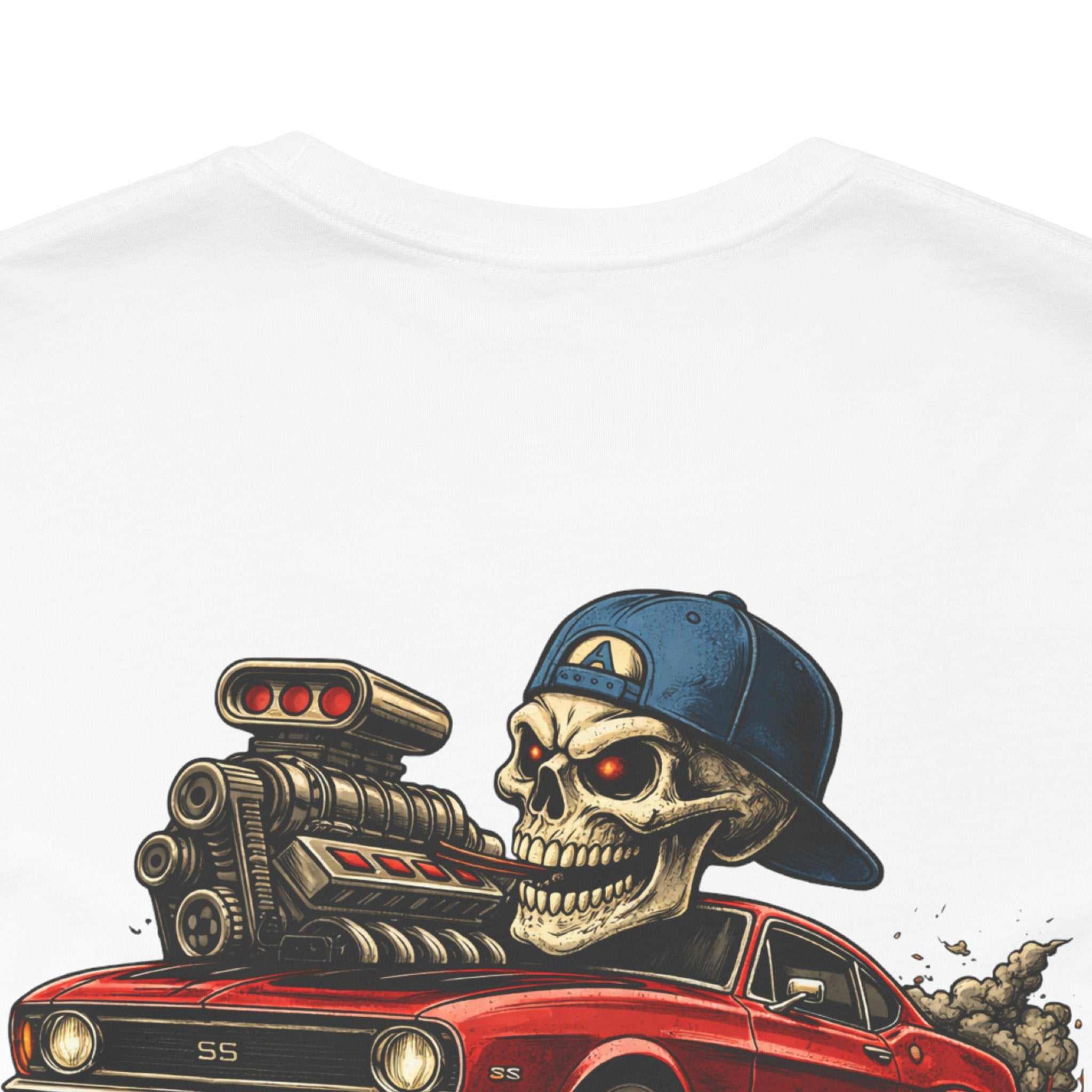 Full Throttle Till The End Tee — Skull Muscle Car Graphic T-Shirt