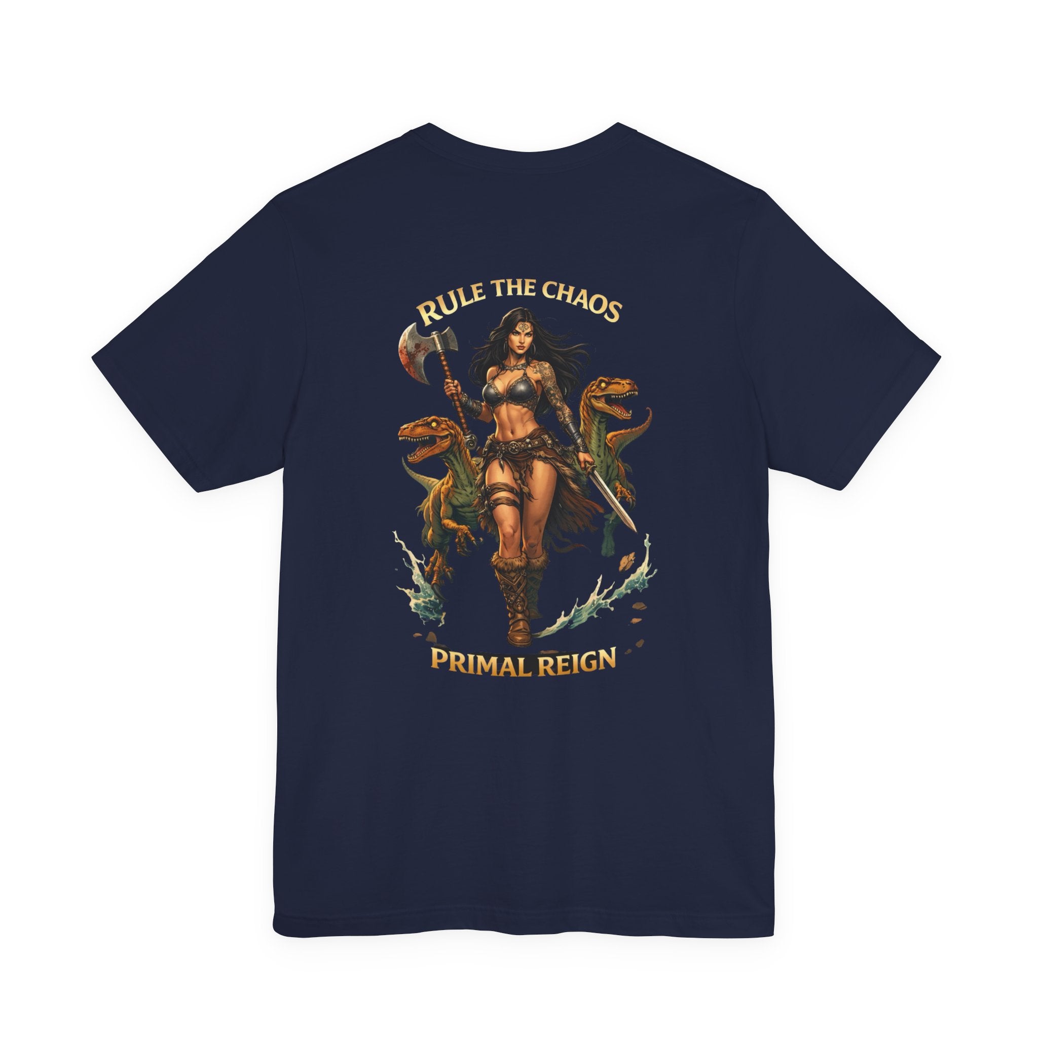 Battle Goddess Tee — "Rule The Chaos" Primal Reign Fantasy Shirt