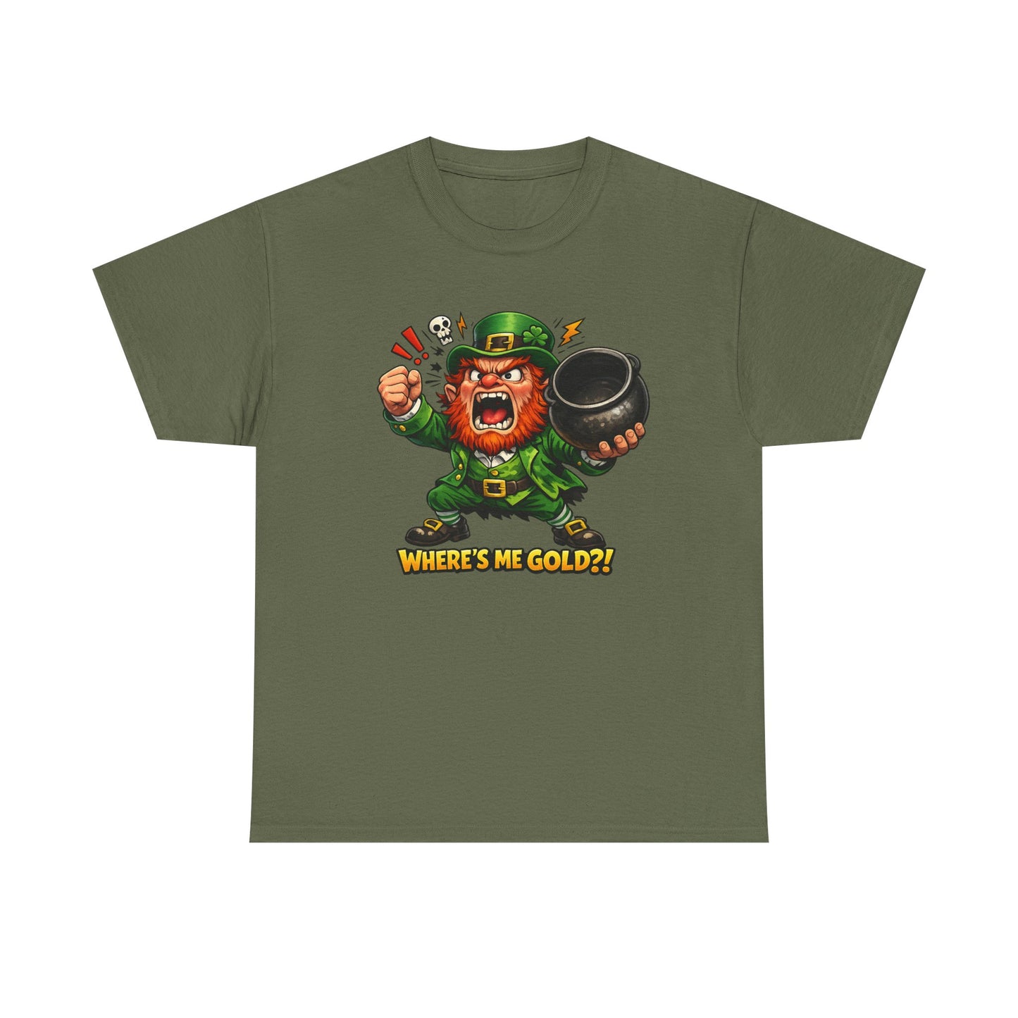 Leprechaun Where's My Pot of Gold T-Shirt | St. Patrick's Day Irish Tee