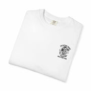 White Medusa Beauty T-shirt with strawberry daiquiri themed graphic design and relaxed fit