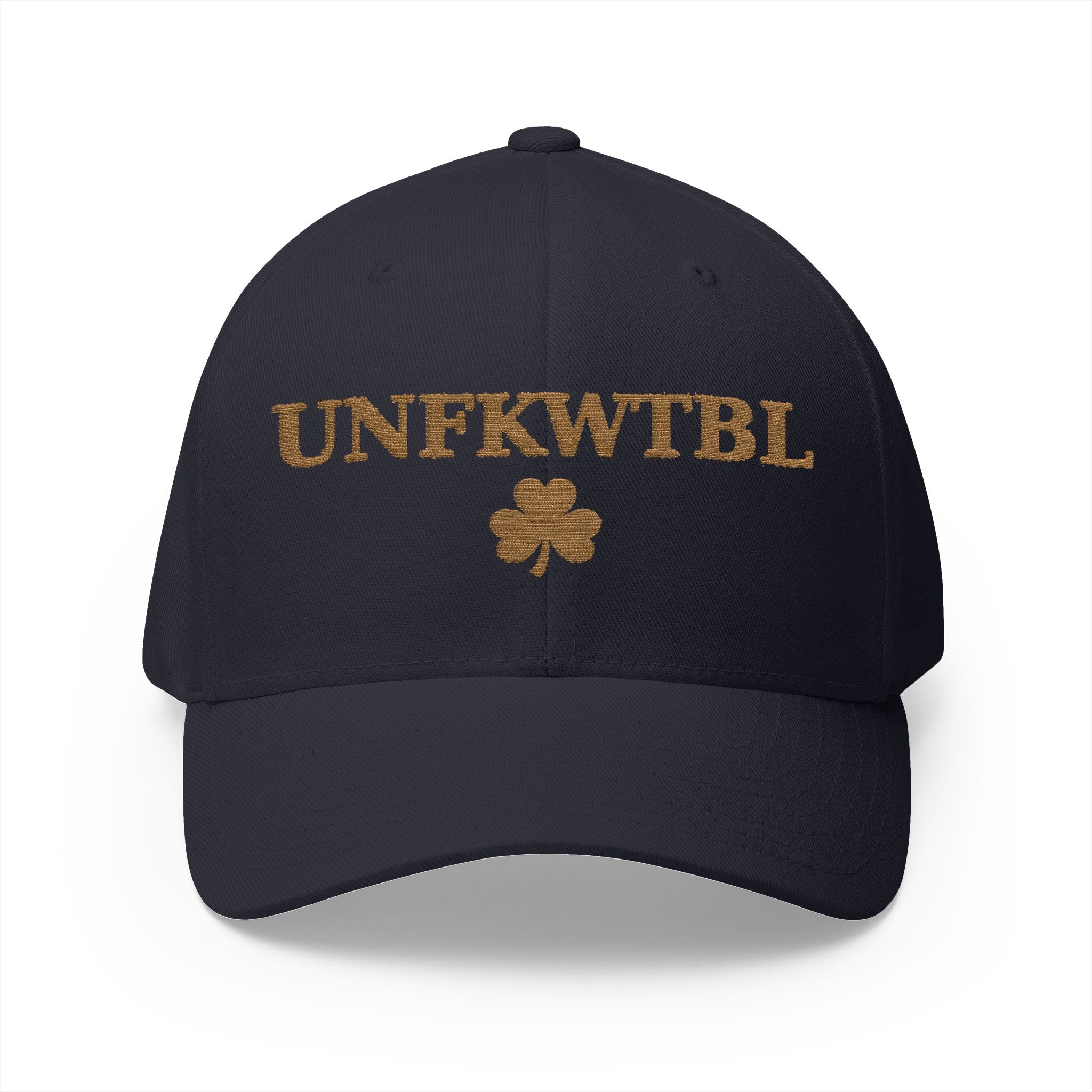 Unfkwtbl Embroidered Cap — Gold Glitter Shamrock St. Patrick’s Day Hat