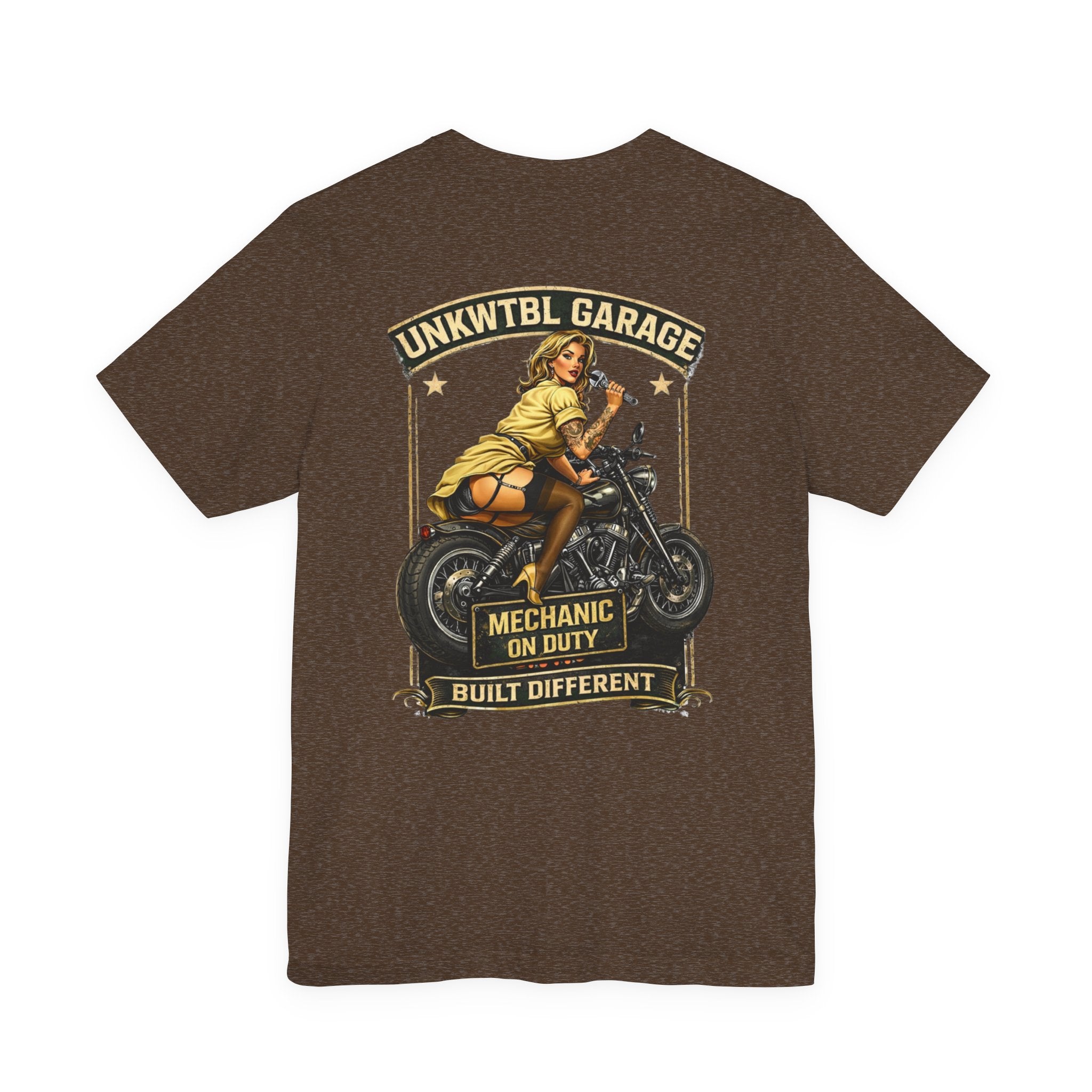 Mechanic On Duty Motorcycle Tee — Pinup Garage Vintage T-Shirt