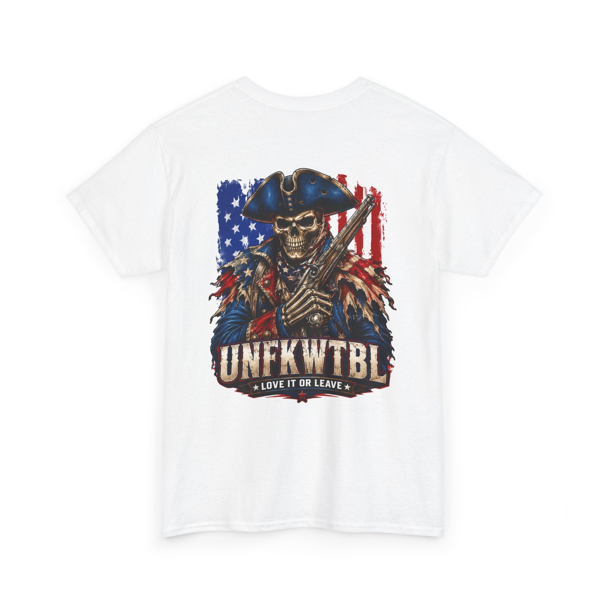 Patriotic Skull Tee — "UNFKWTBL" Americana Graphic T‑Shirt