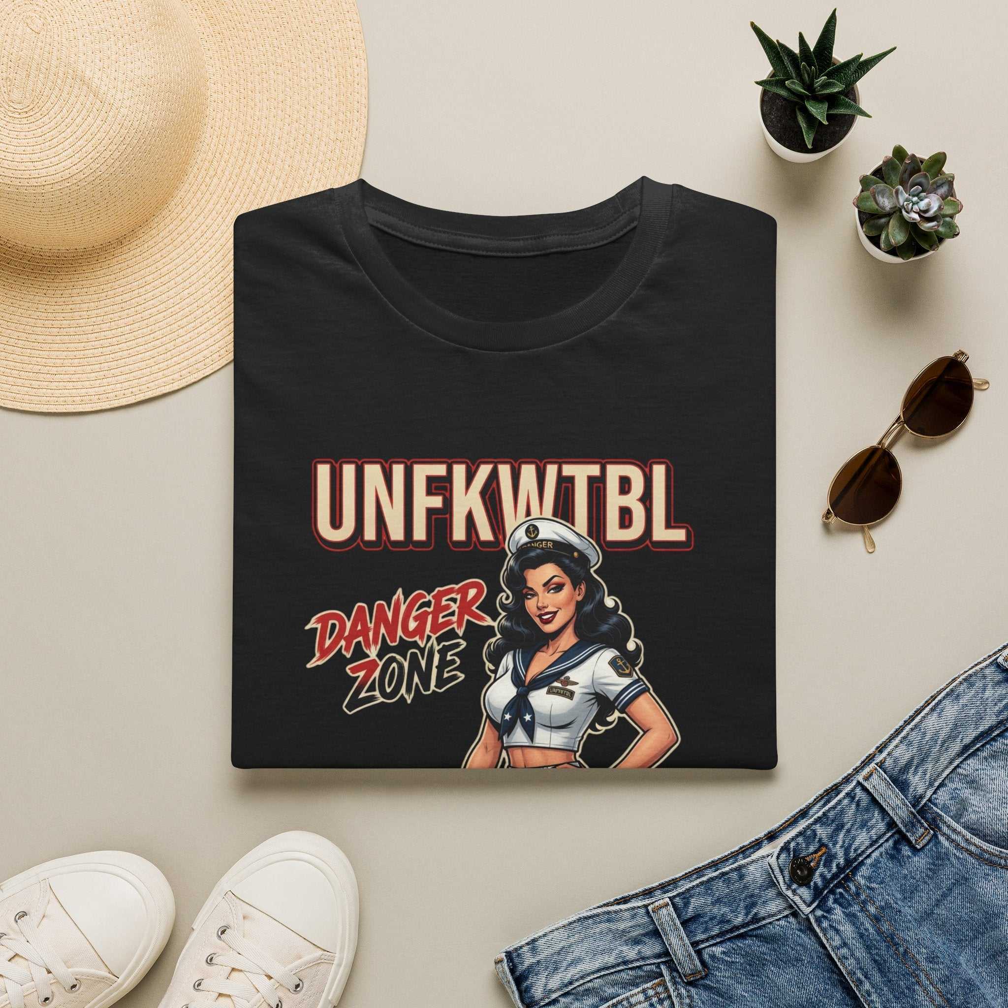 T-Shirt — "UNFKWITBL" Danger Zone Pin-Up Graphic Tee