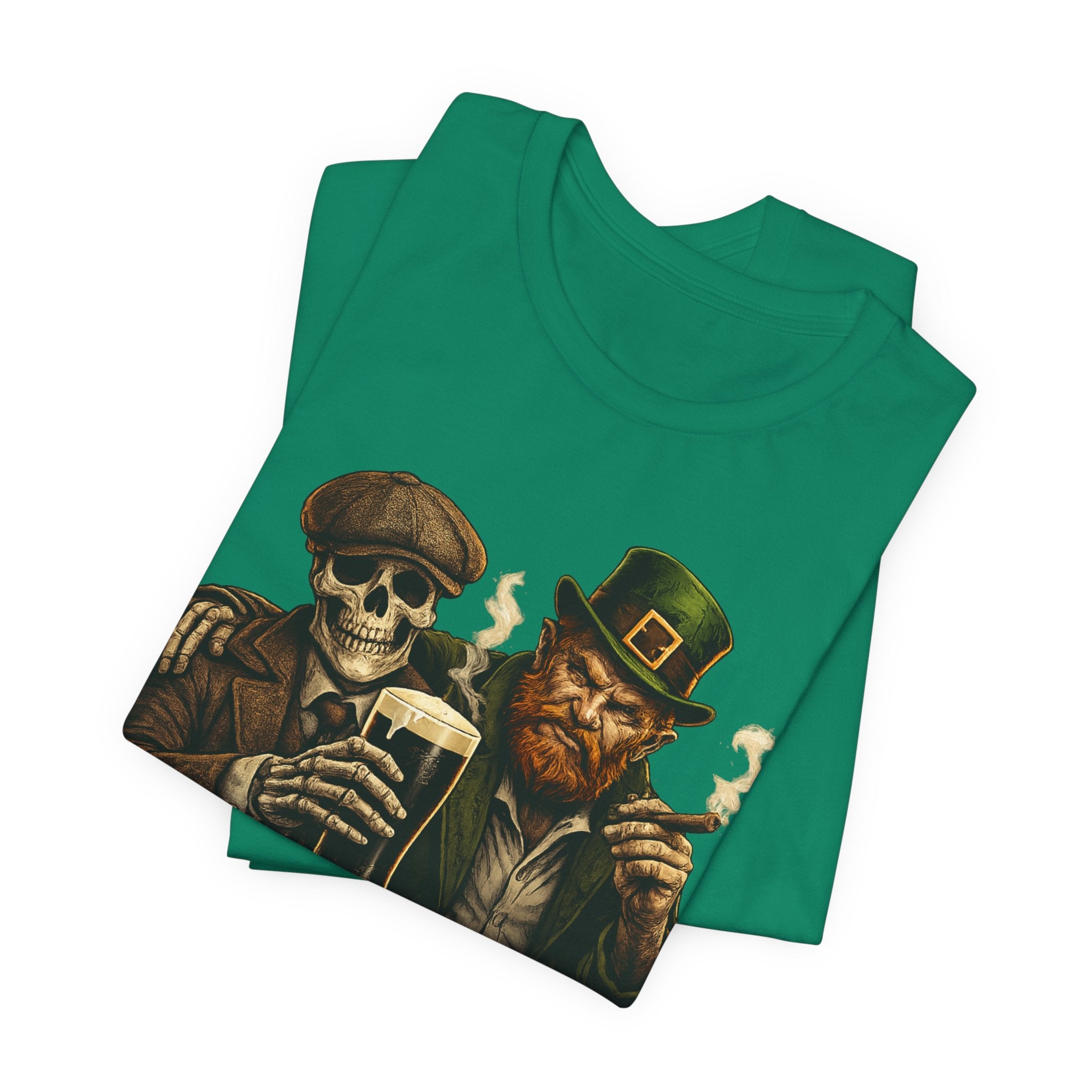 Loyalty Over Luck St. Patrick’s Tee — Vintage Leprechaun & Skeleton Pub Graphic T‑Shirt