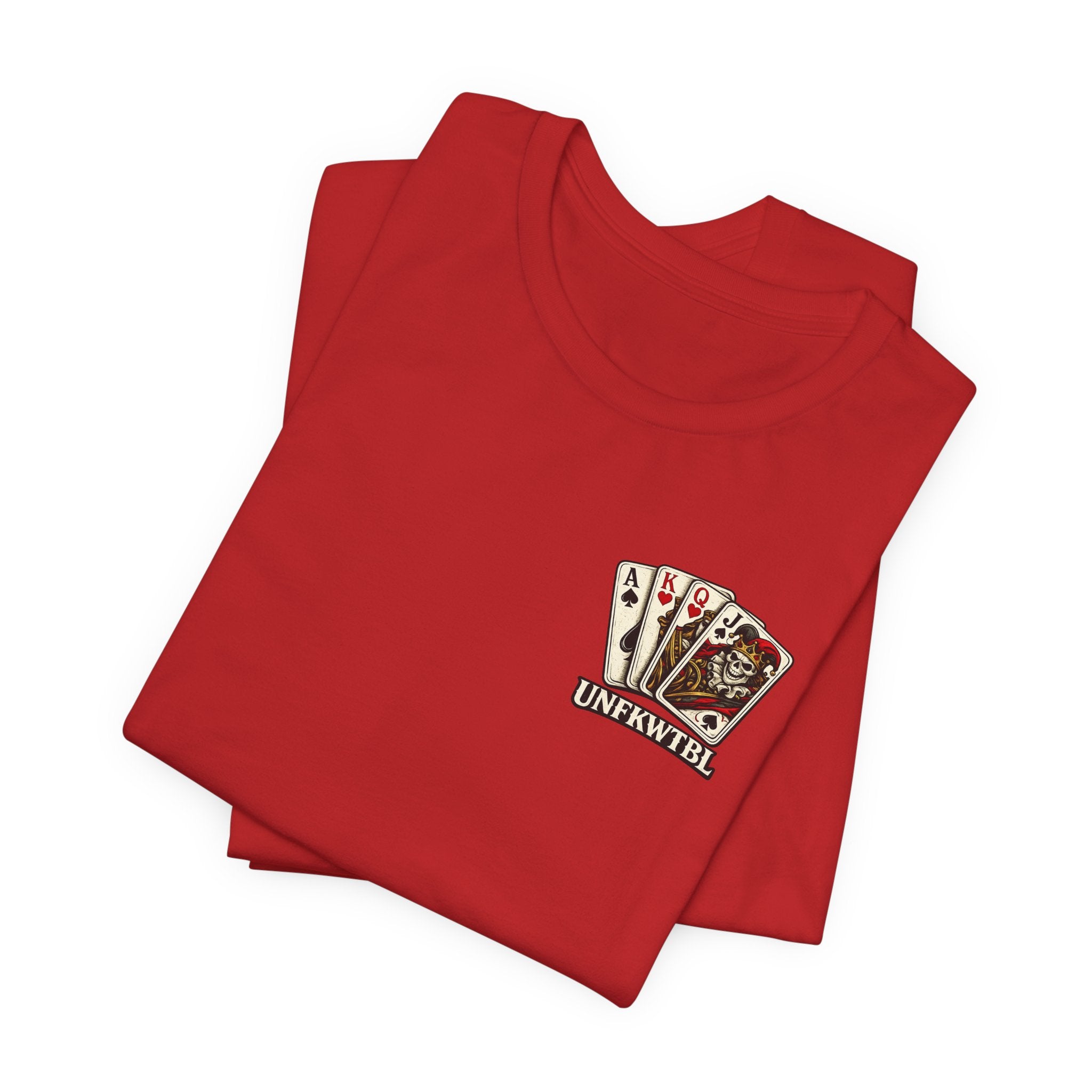 Queen of the House Poker T‑Shirt — Day of the Dead Card Skull Tee