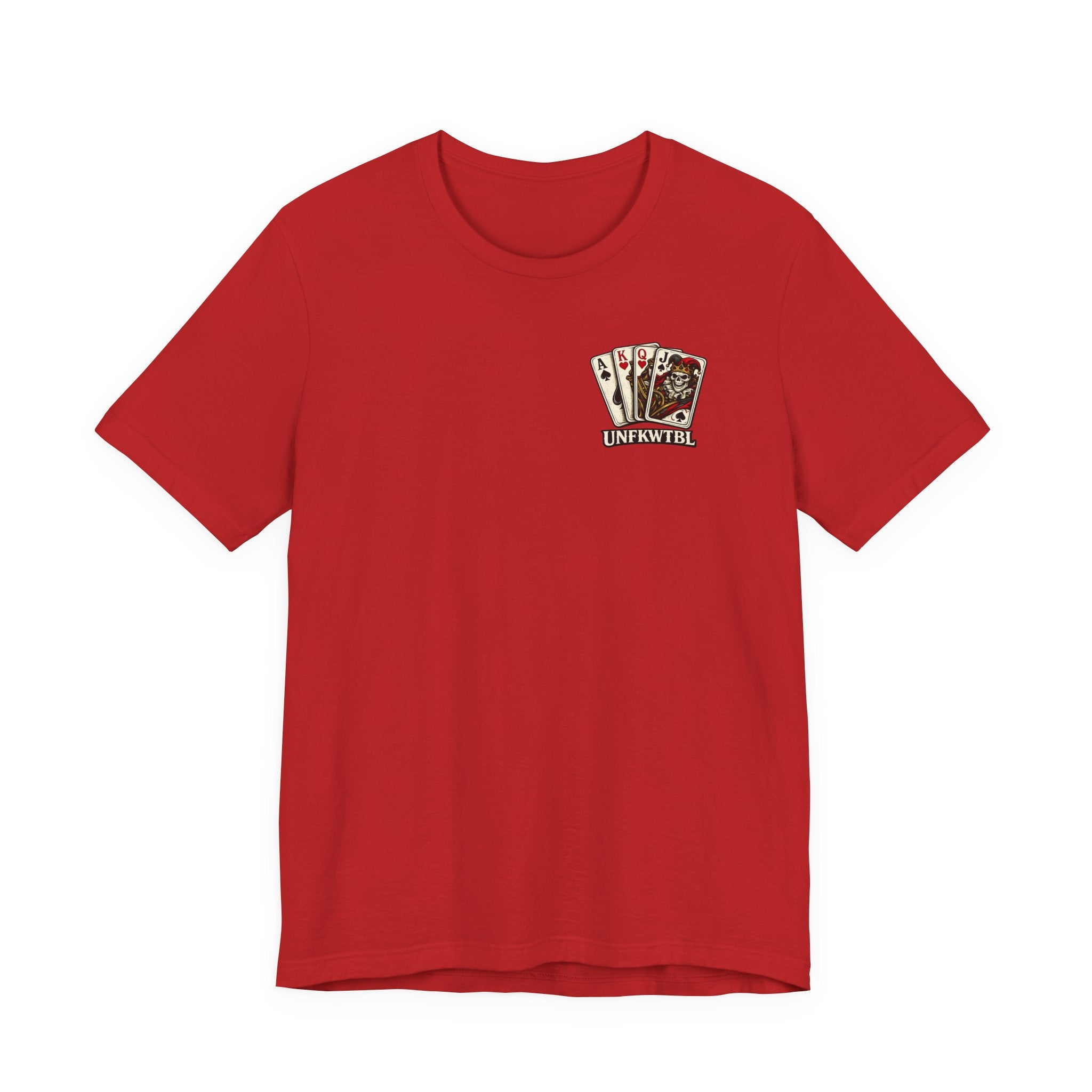 Queen of the House Poker T‑Shirt — Day of the Dead Card Skull Tee