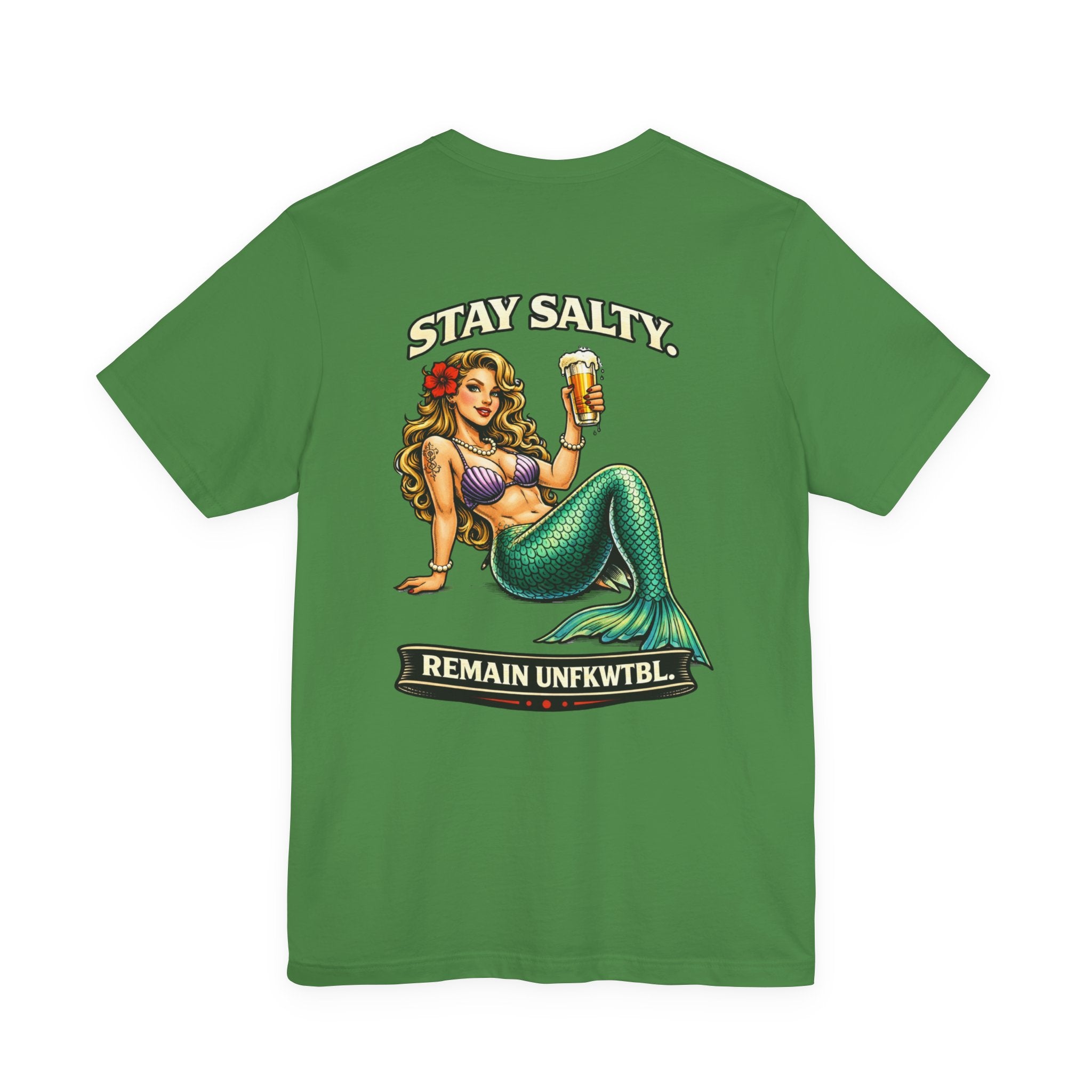 Stay Salty Mermaid T-Shirt — 'Remain UNFKWTBL' Vintage Beach Tee