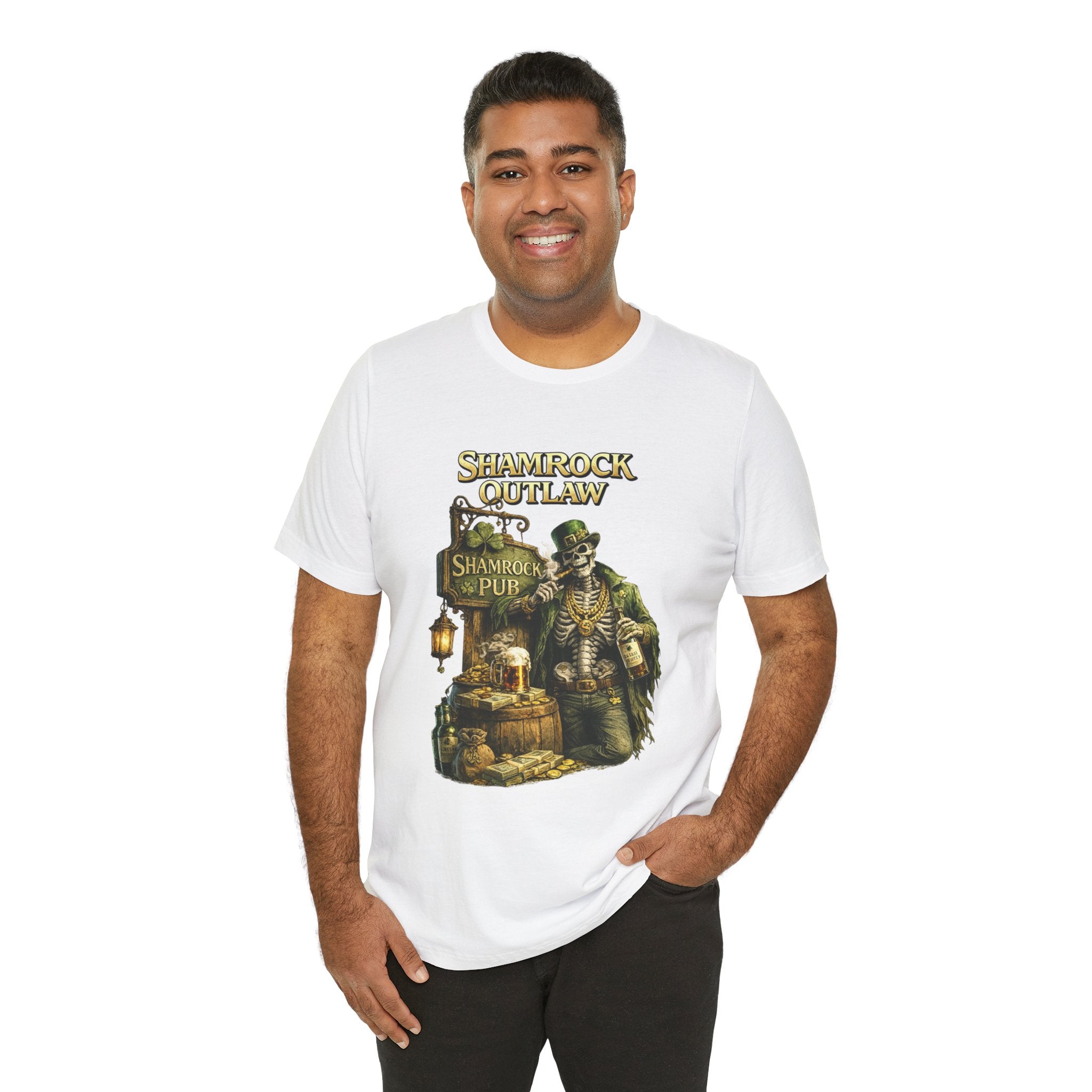 Shamrock Outlaw Tee — Vintage Irish Pub St. Patrick’s Day T‑Shirt