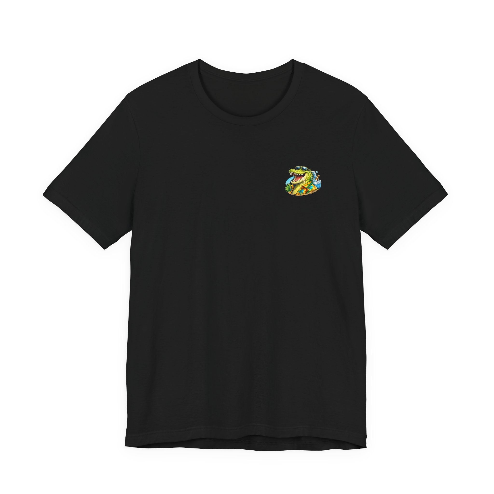 Sand Happens T-Shirt — Playful Alligator Beach Tee