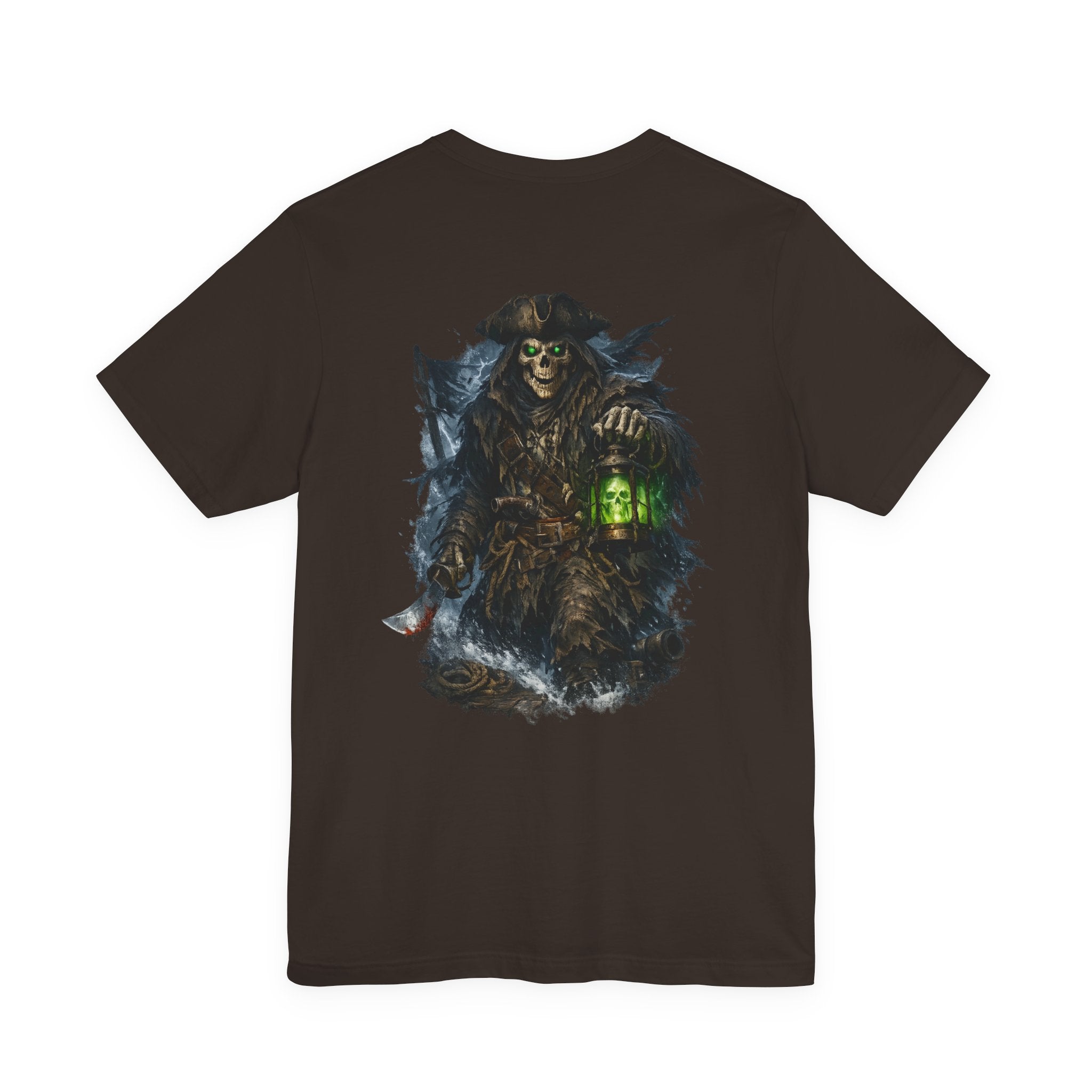 Grim Lantern Skull Tee — Gothic Horror Graphic T-Shirt