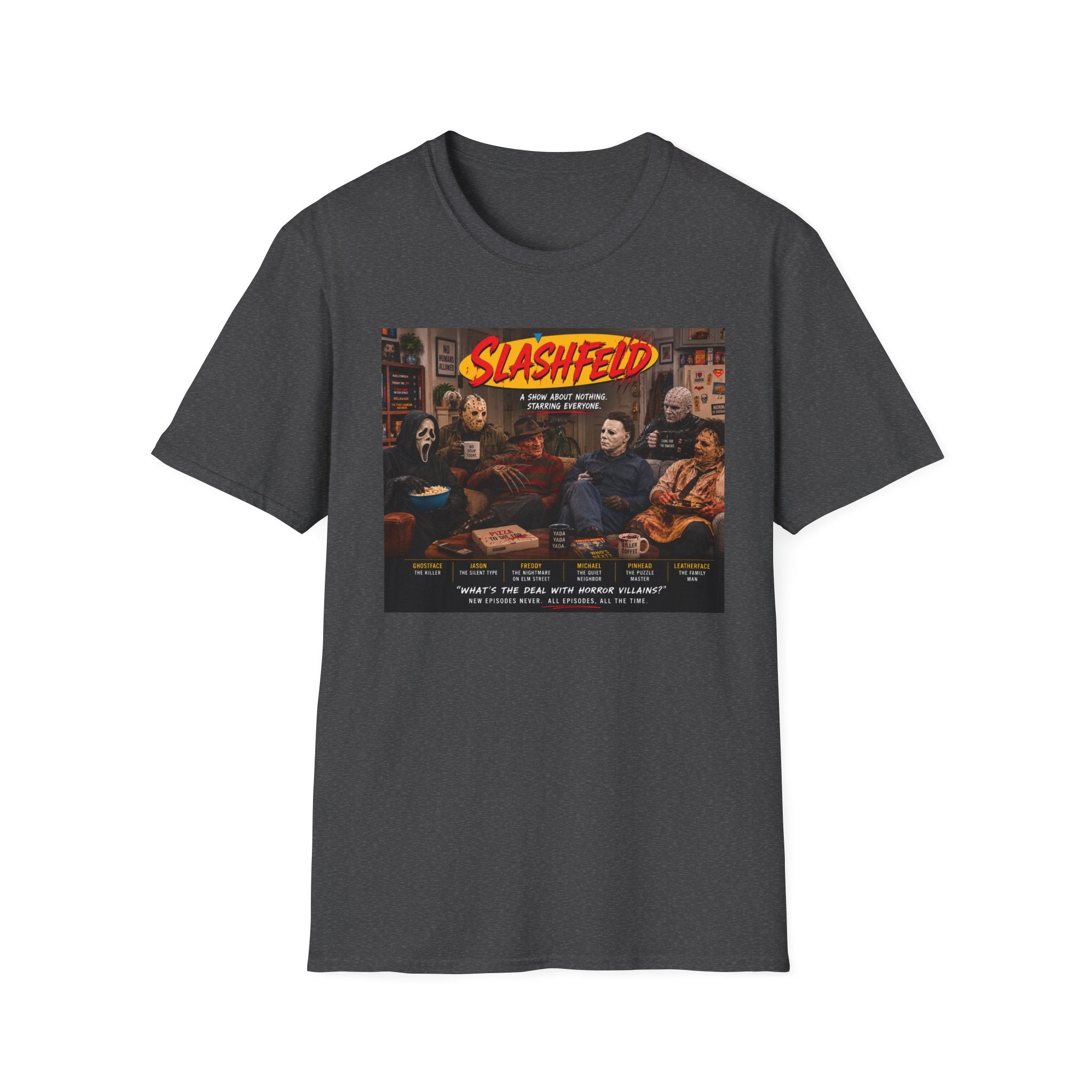 Slashfield T-Shirt — Horror Icons Movie Night Graphic Tee