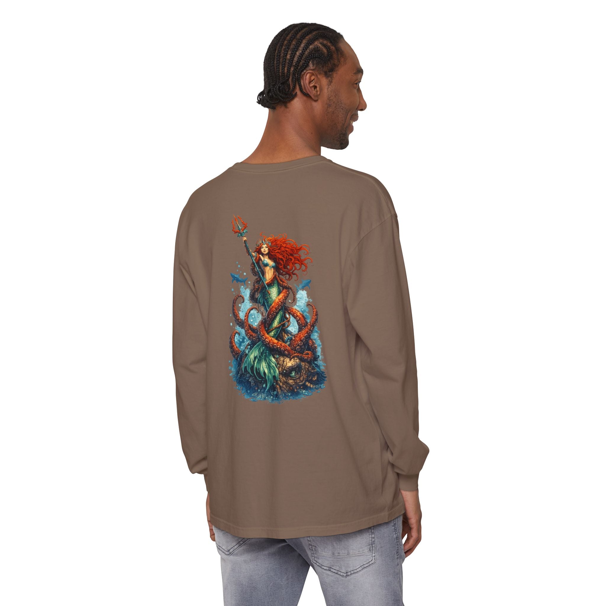Mermaid & Kraken Graphic Long Sleeve Tee