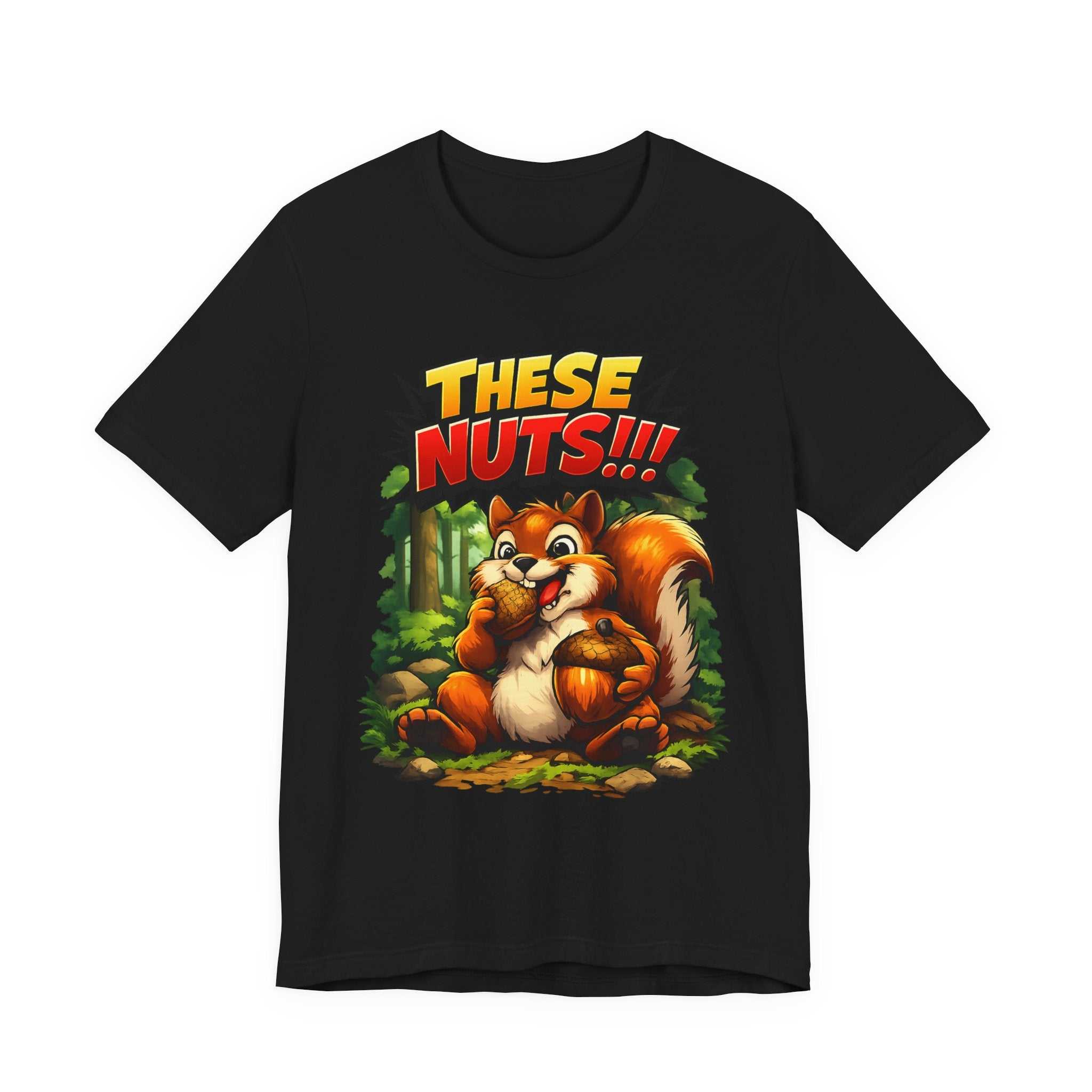 Graphic T-Shirt - Playful Squirrel Woodland Design for Casual Wear