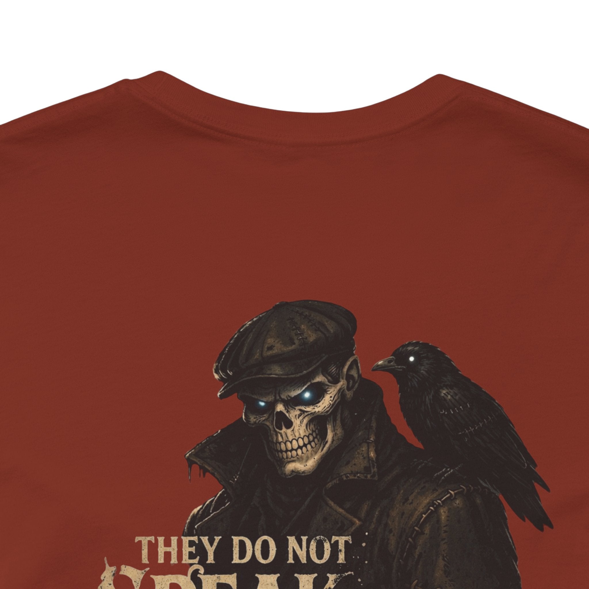 Raven & Reaper Graphic Tee — "They Do Not Speak" Gothic Horror T-Shirt