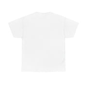 White unisex t-shirt back view plain blank zombie football design tee