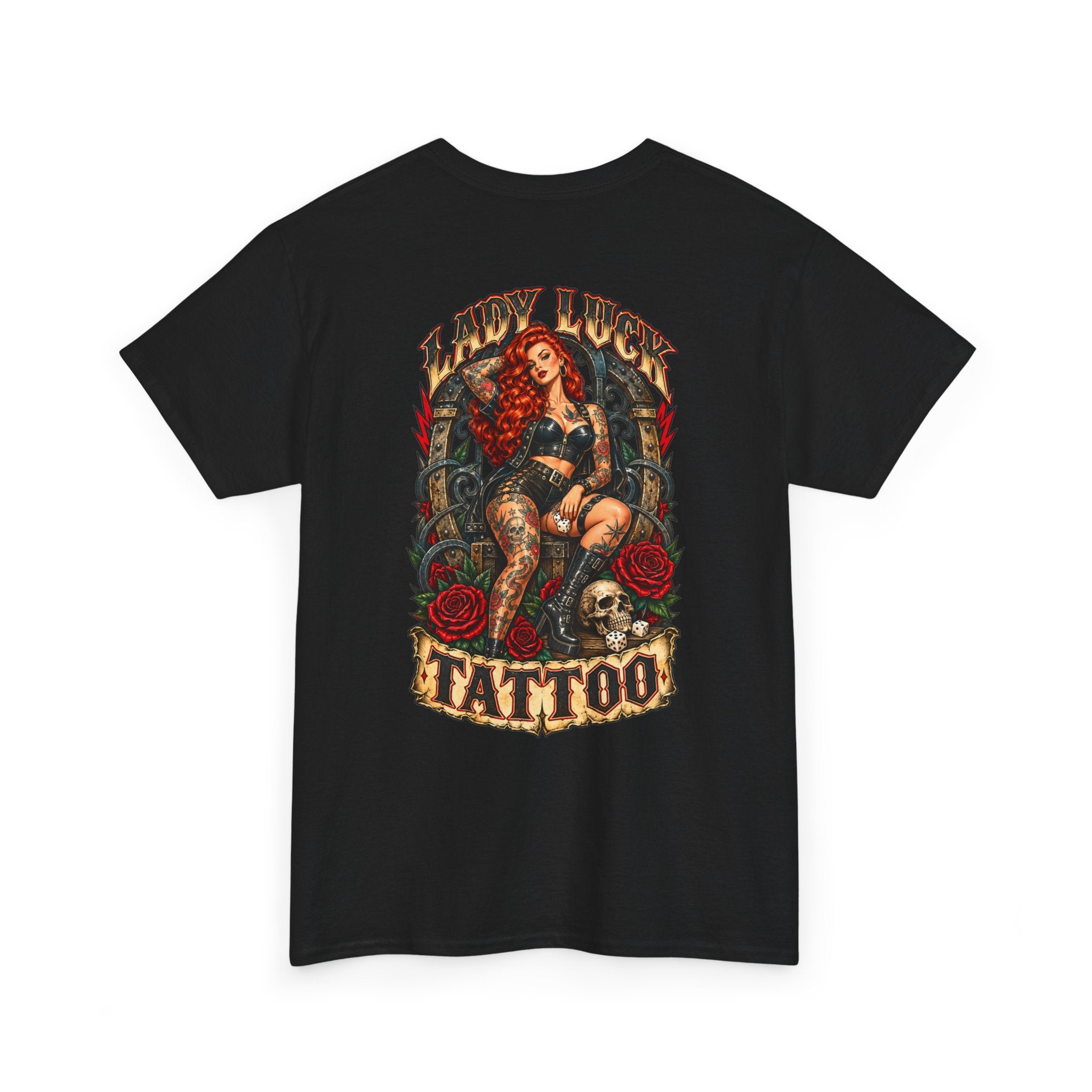 Lady Luck Tattoo Rebel Pinup Men’s Tee