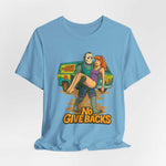 Horror Mashup Tee — 'No Give Backs' Jason & Daphne Retro Graphic T-Shirt