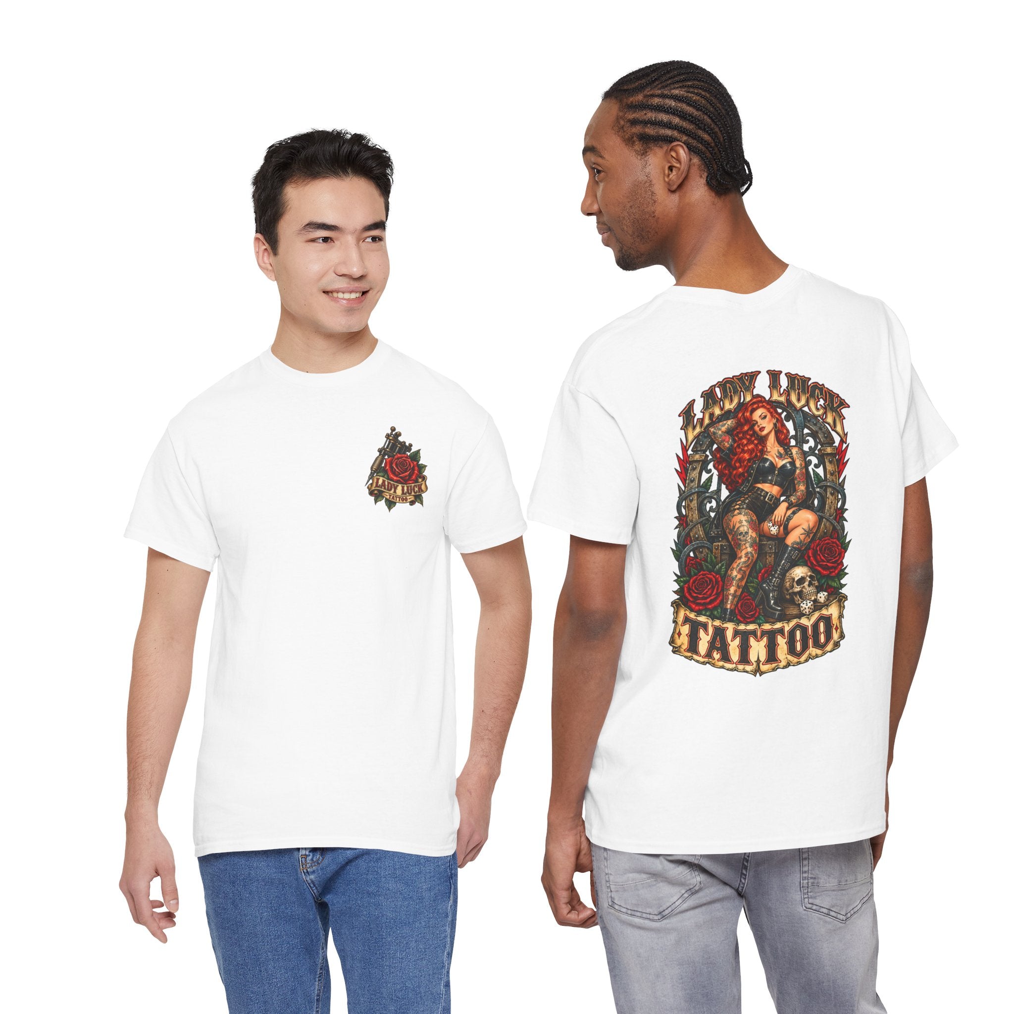 Lady Luck Tattoo Rebel Pinup Men’s Tee