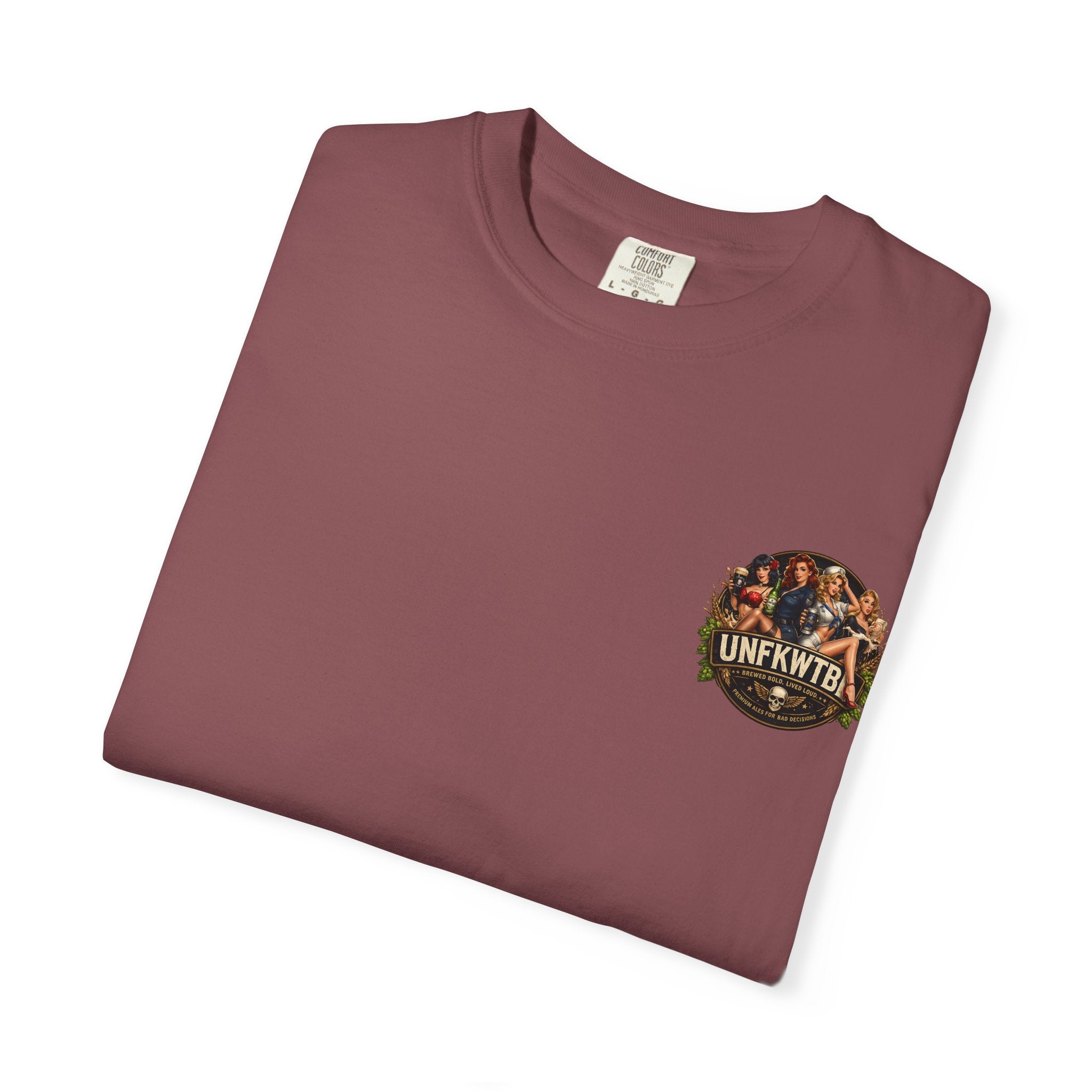 Beer Pinup T-Shirt – "Good Ale, Bad Choices" Retro Graphic Tee