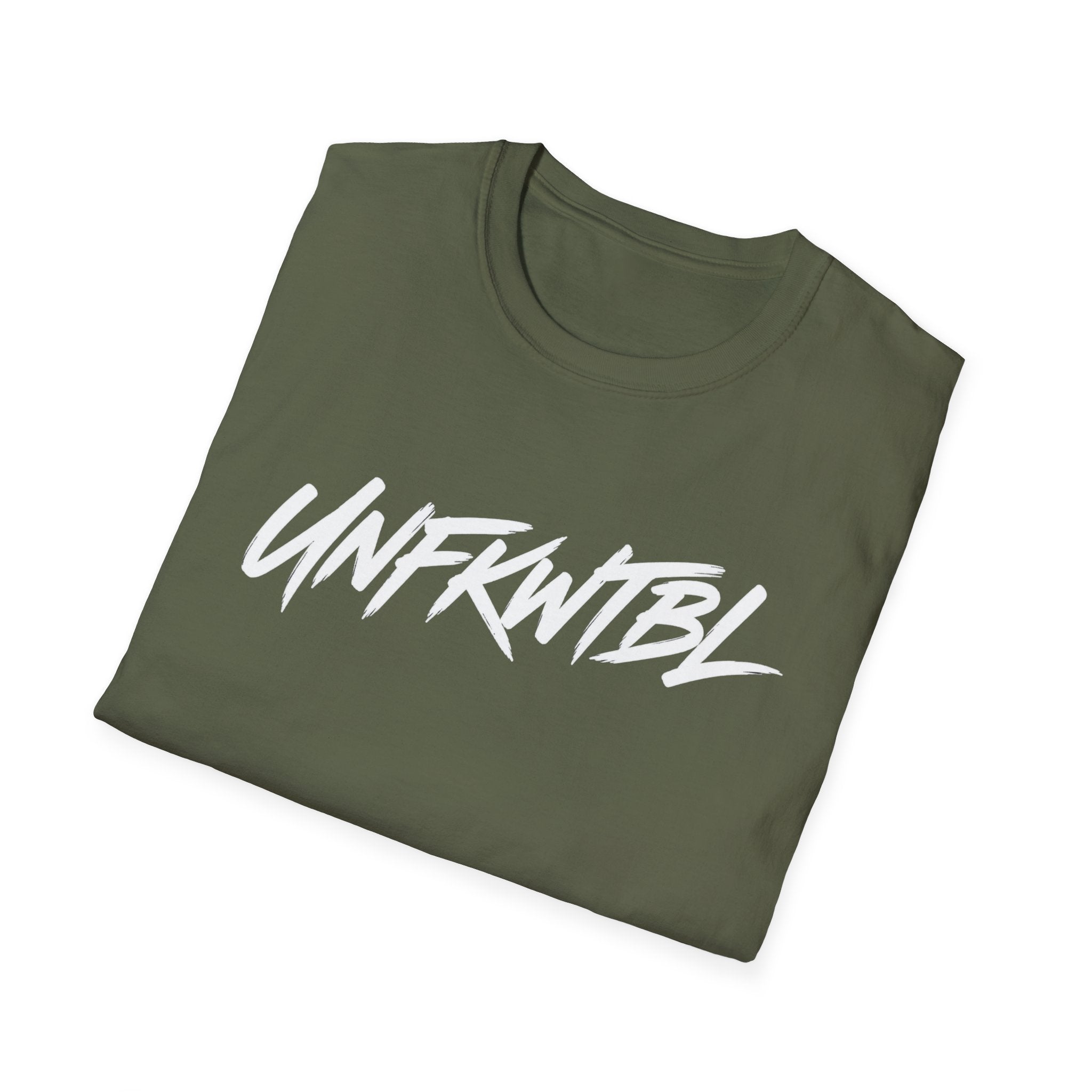 Unfkwtbl Graphic T‑Shirt — Bold White Script Tee