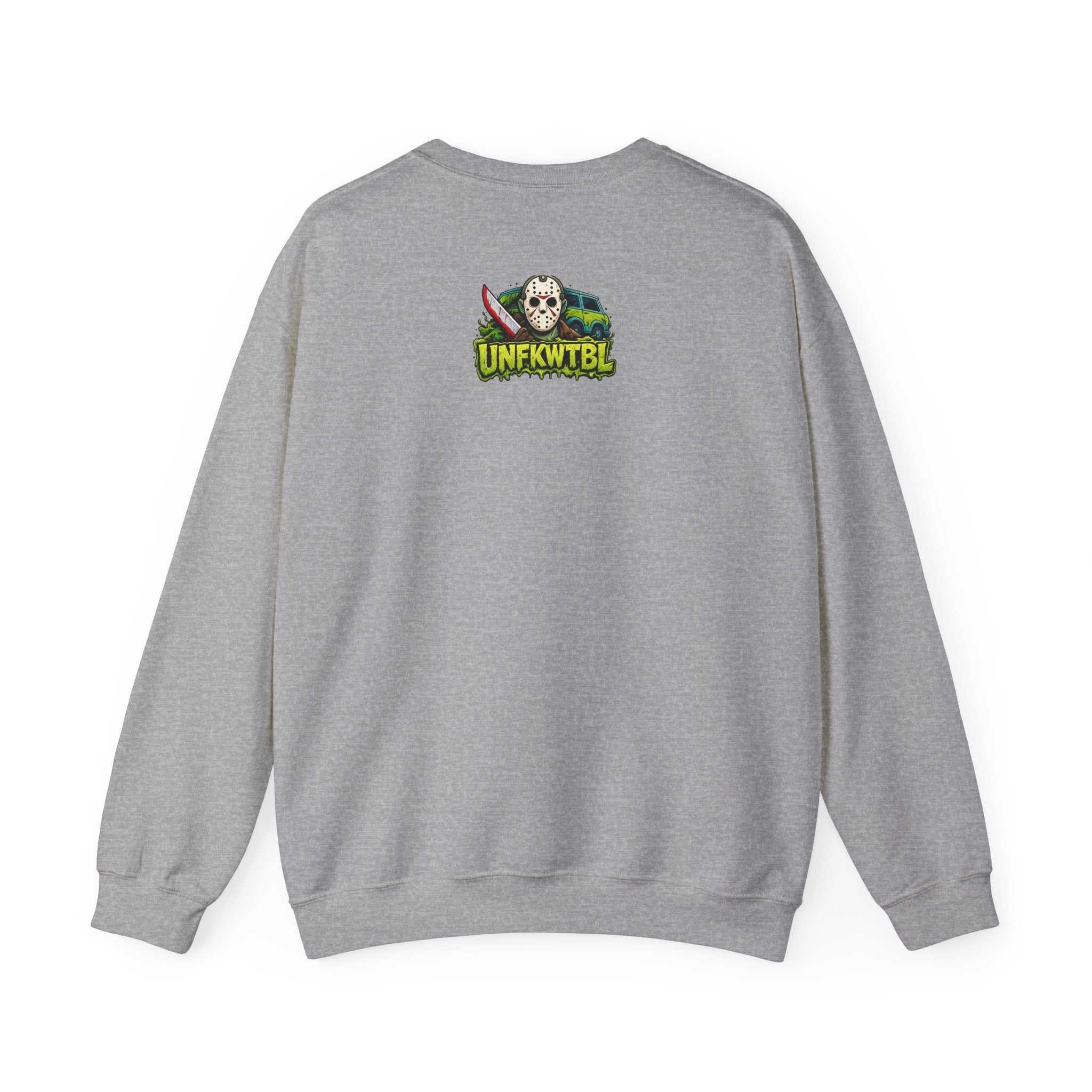 Horror Squad Crewneck Sweatshirt — Cartoon Zombie Kids & Jason Design (UNFKWTBL)
