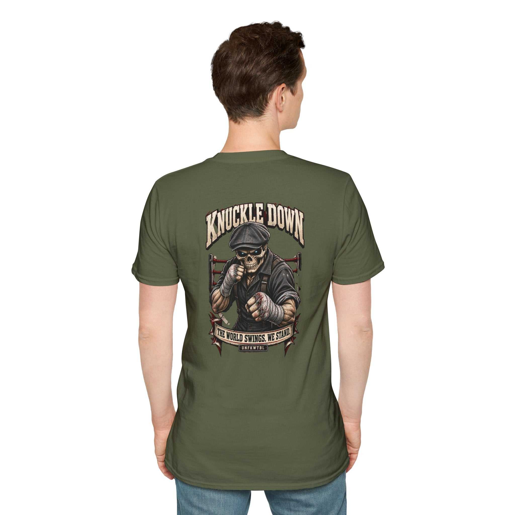 The World Swings. We Stand. Knuckle Down Tee