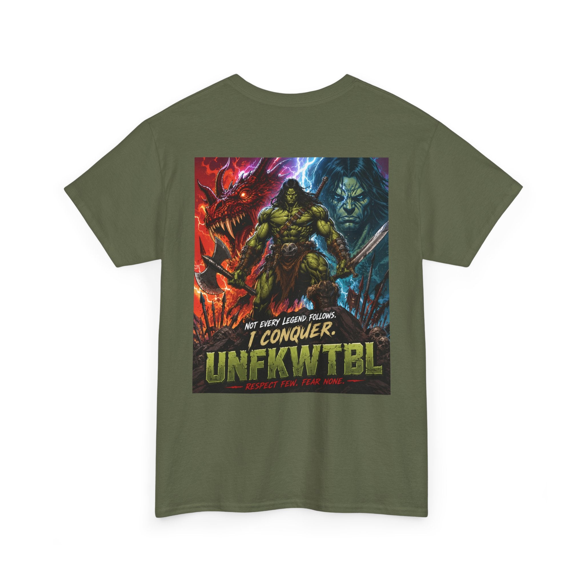 I Conquer Fantasy Graphic Tee — Retro Conan-Style Adventure Shirt