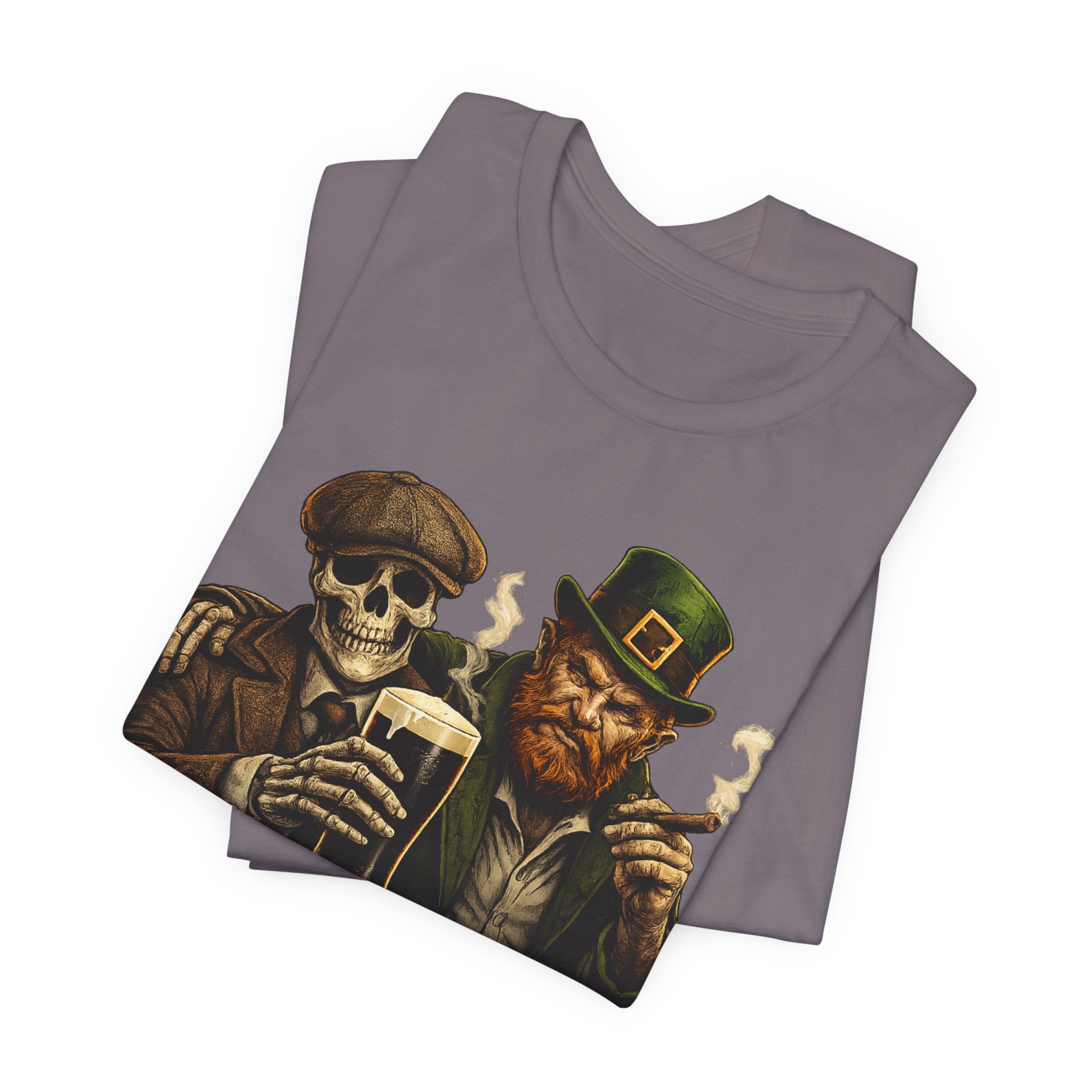 Loyalty Over Luck St. Patrick’s Tee — Vintage Leprechaun & Skeleton Pub Graphic T‑Shirt