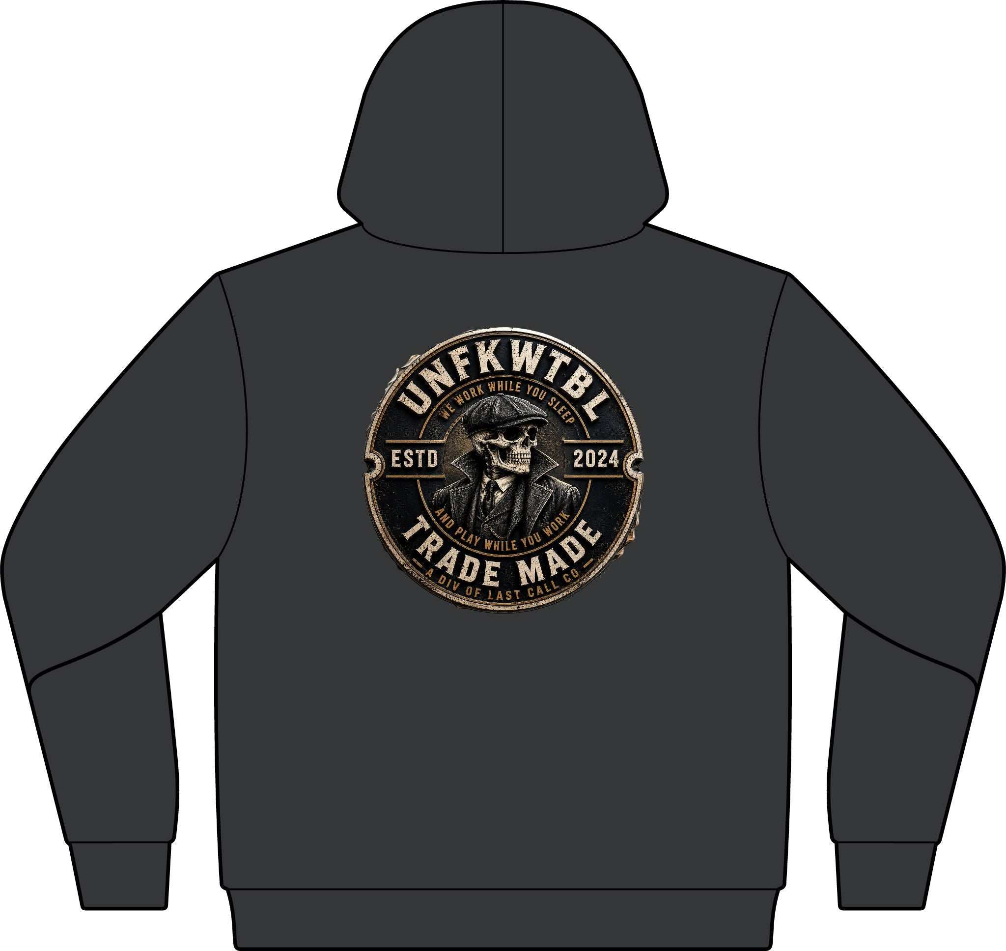 Camo Logo Pullover Hoodie with classic camouflage pattern and UNFKWTD Trade Made patch