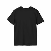 Black unisex softstyle t-shirt made of 100% ring-spun cotton with a classic crew neckline and comfortable fit.