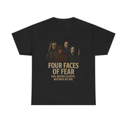 Horror Villains Unisex Tee - Faces of Fear Michael Freddy Jason Ghostface