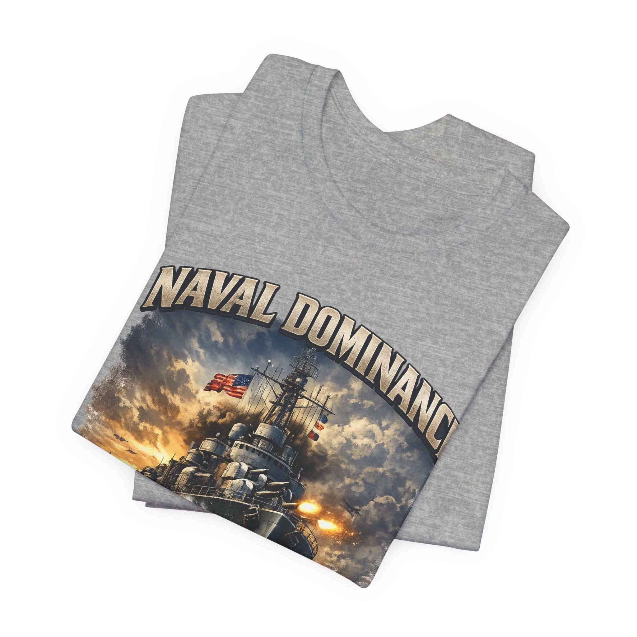 Naval Dominance Battleship Tee — 'UNFKWTBL' Military Navy Shirt
