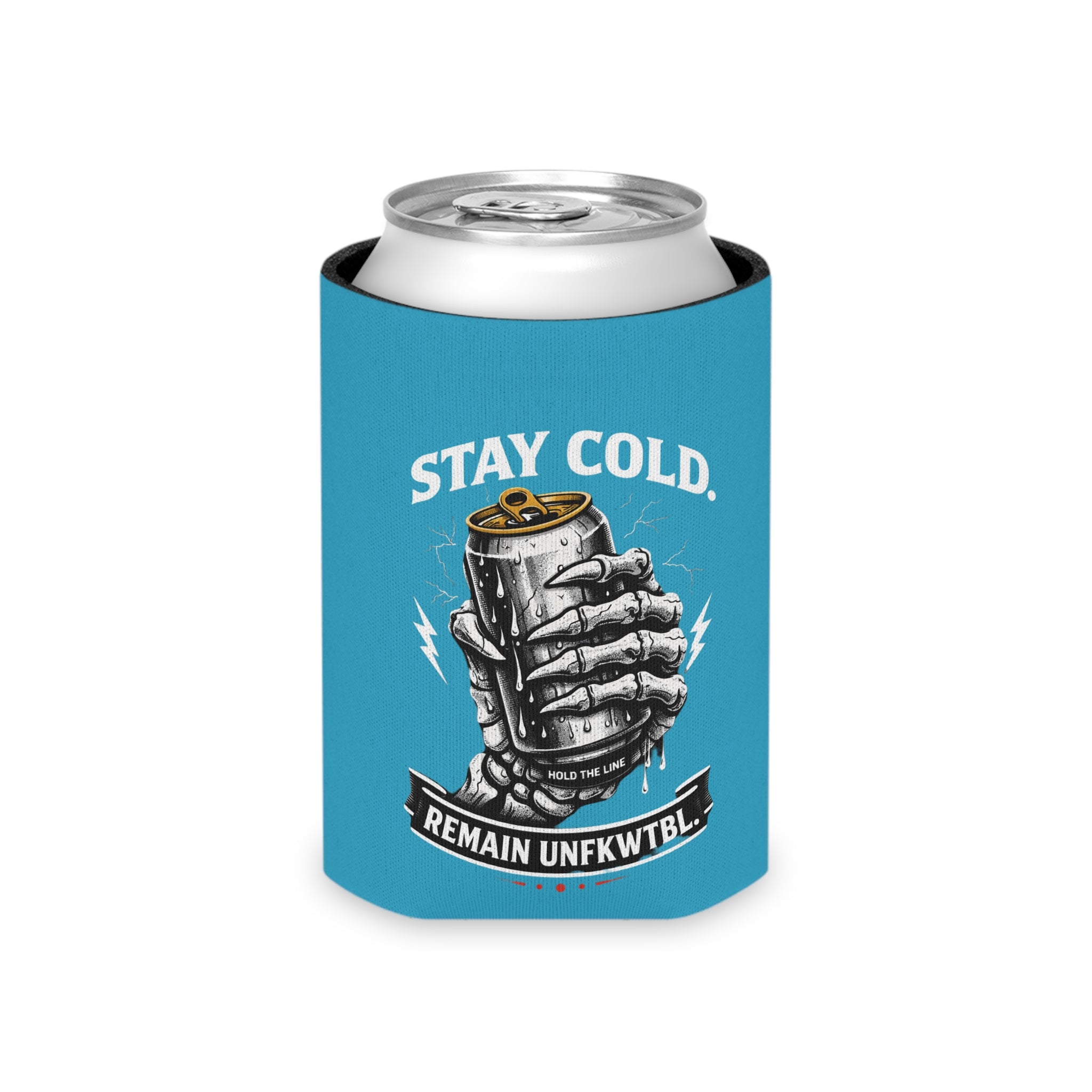 Can Cooler — 'Stay Cold / Check Out the Waves' Surf Skeleton Drink Koozie