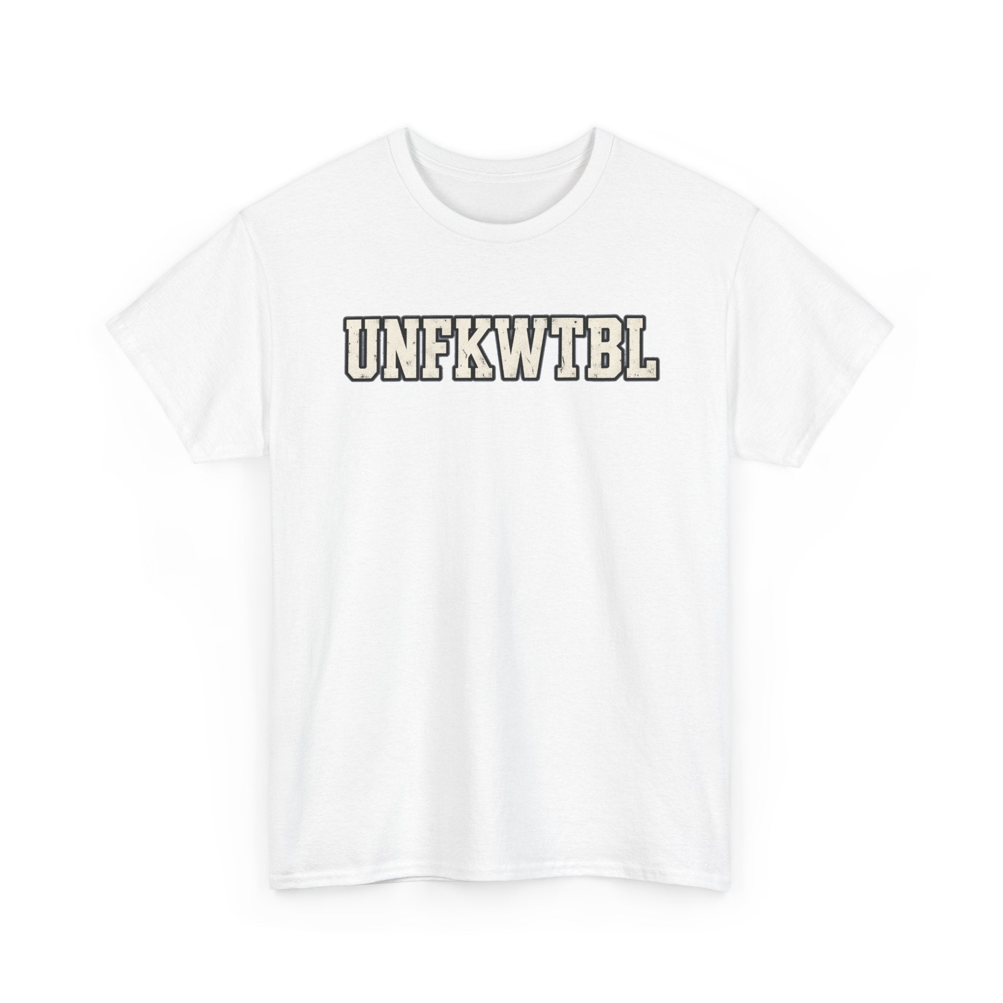 UNFKWTBL Graphic Tee — Vintage College Lettering T-Shirt