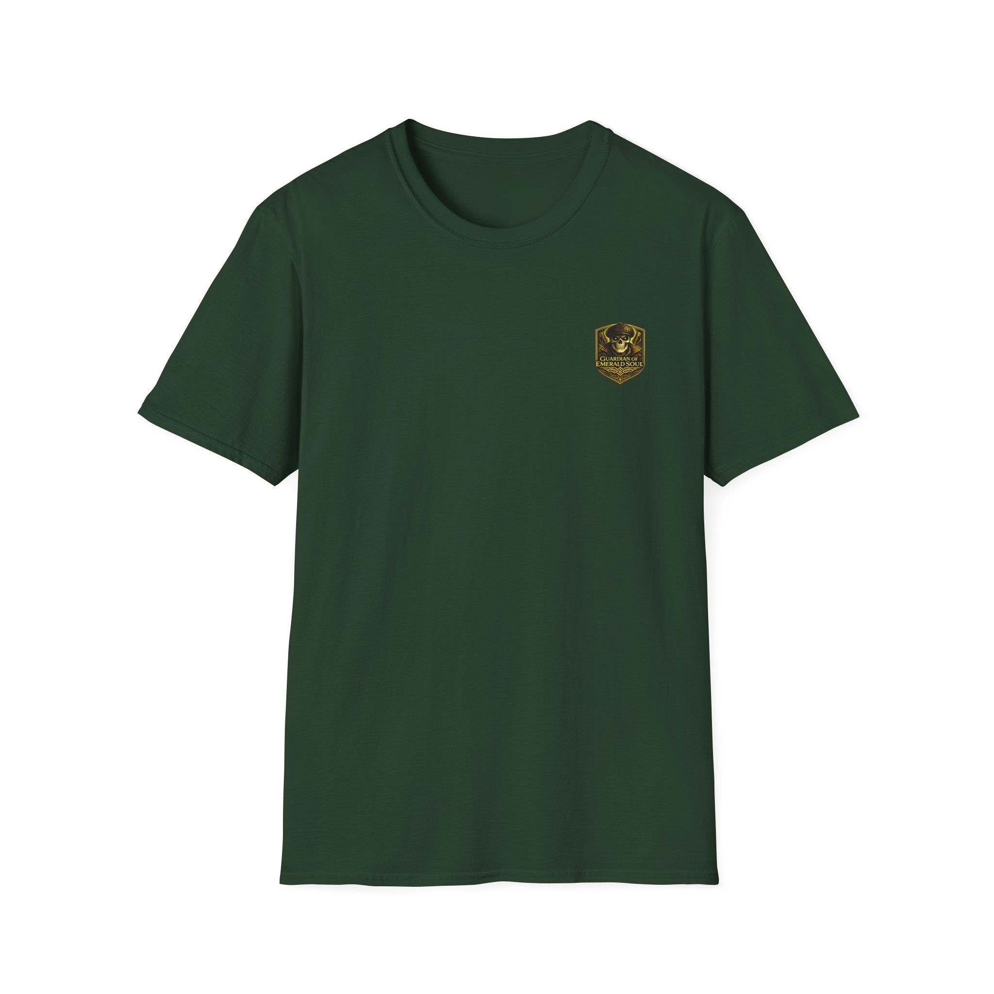 Guardian of the Emerald Soul T-Shirt — Fantasy Skeleton Adventurer Graphic Tee