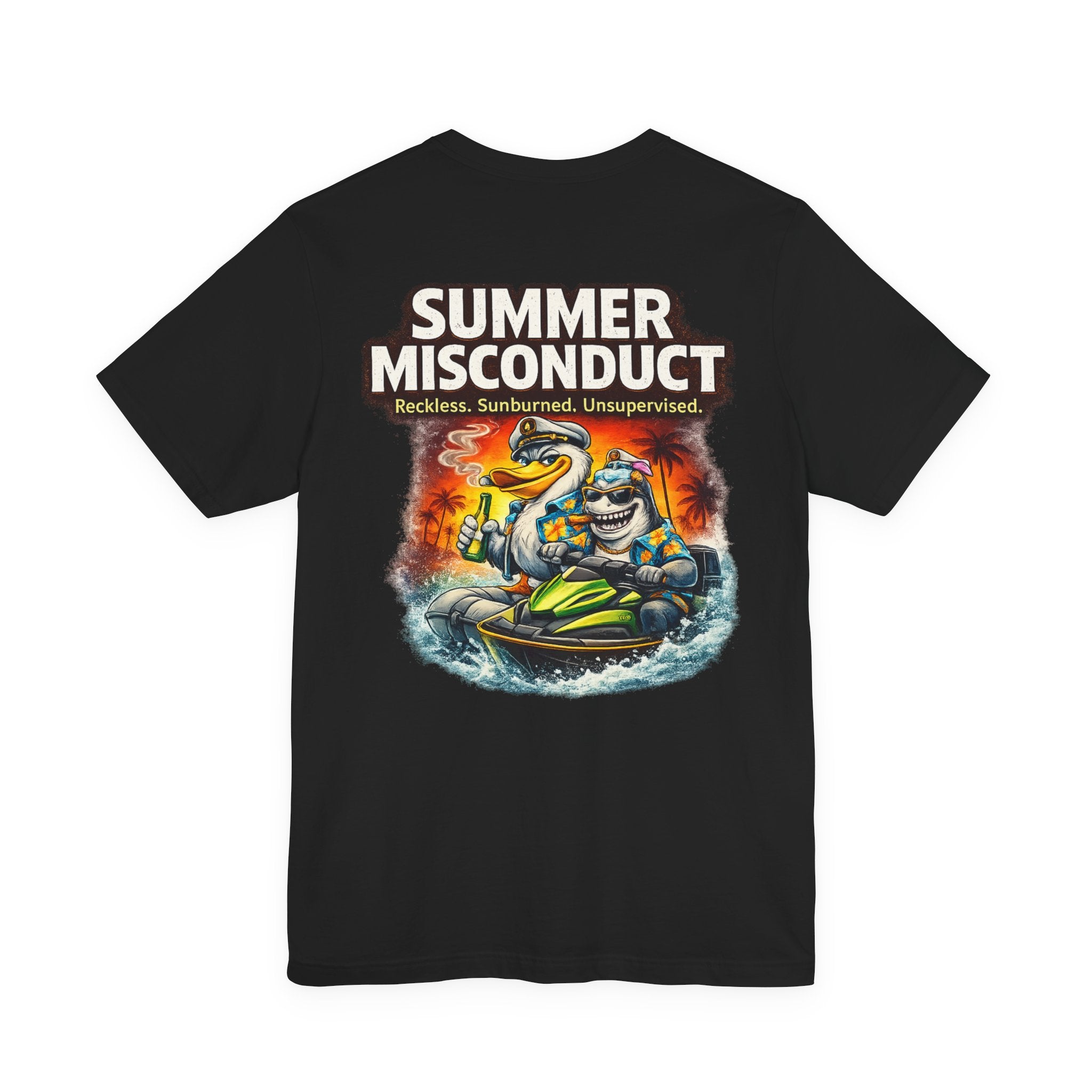 Summer Misconduct Jet Ski T‑Shirt — Reckless Sunburned Unsupervised Beach Tee
